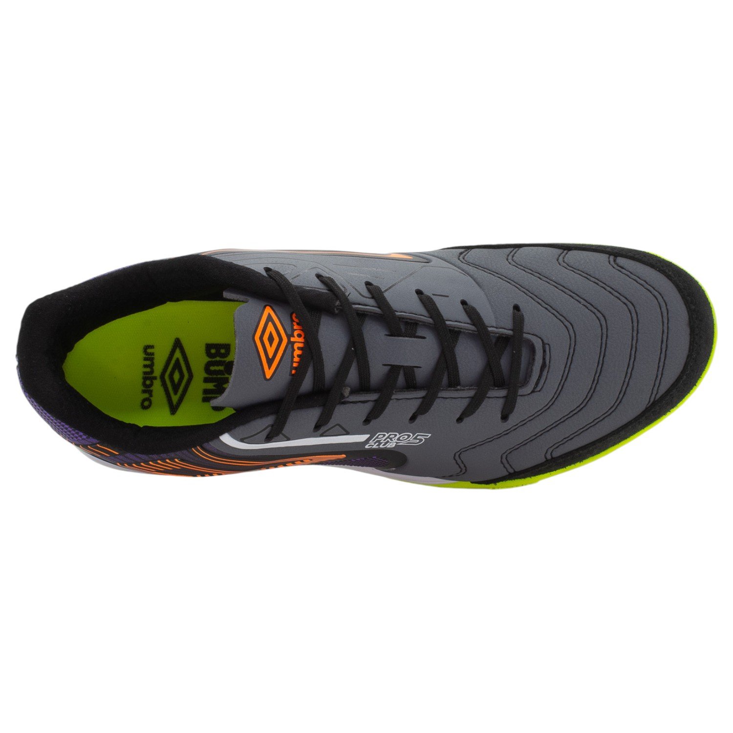 Chuteira Futsal Masculina Umbro Pro 5 Bump Club - Cinza Cinza 5