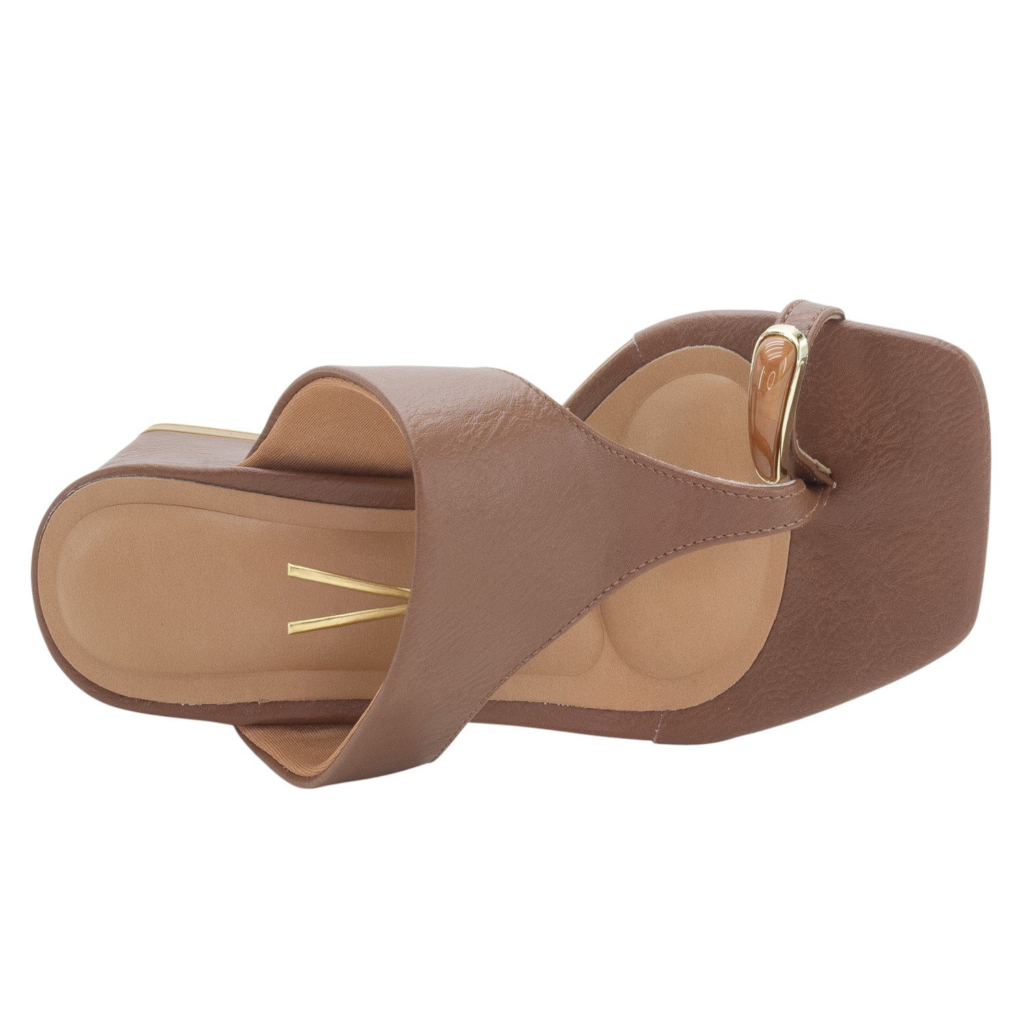 Tamanco Feminino Vizzano 6558.103 - Marrom Marrom 5