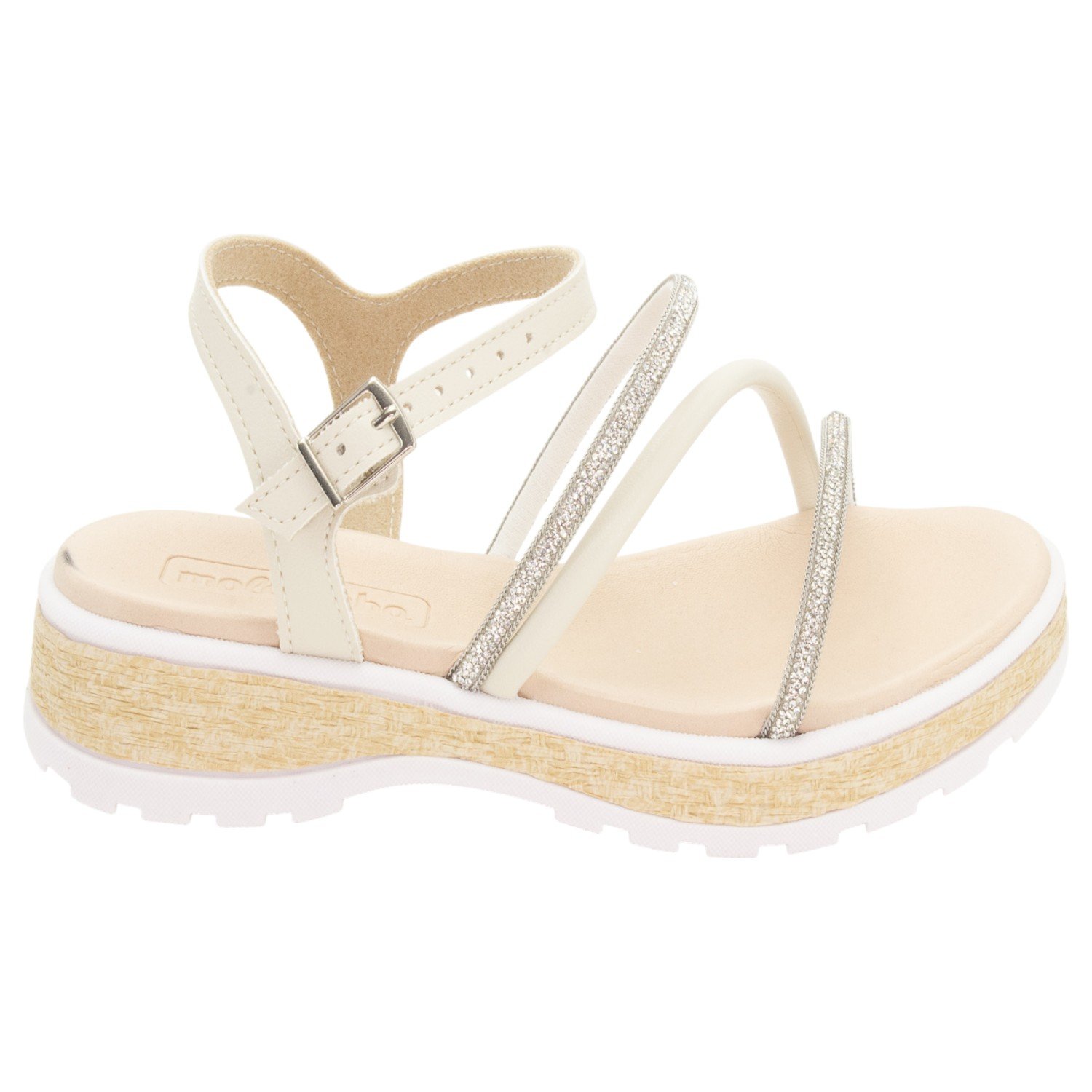 Sandália Infantil Menina Molekinha 2361.205 - Off White