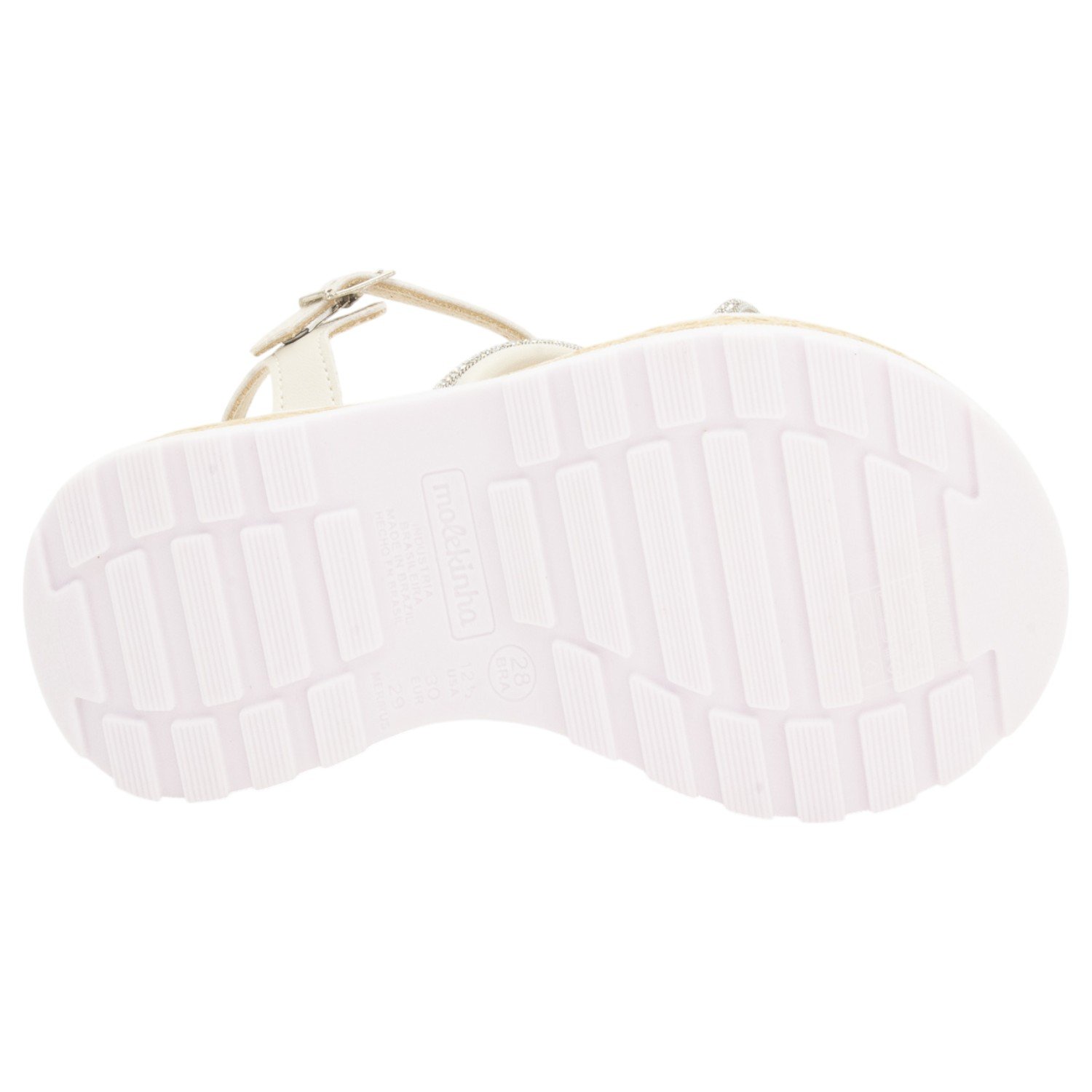 Sandália Infantil Menina Molekinha 2361.205 - Off White Branco 4