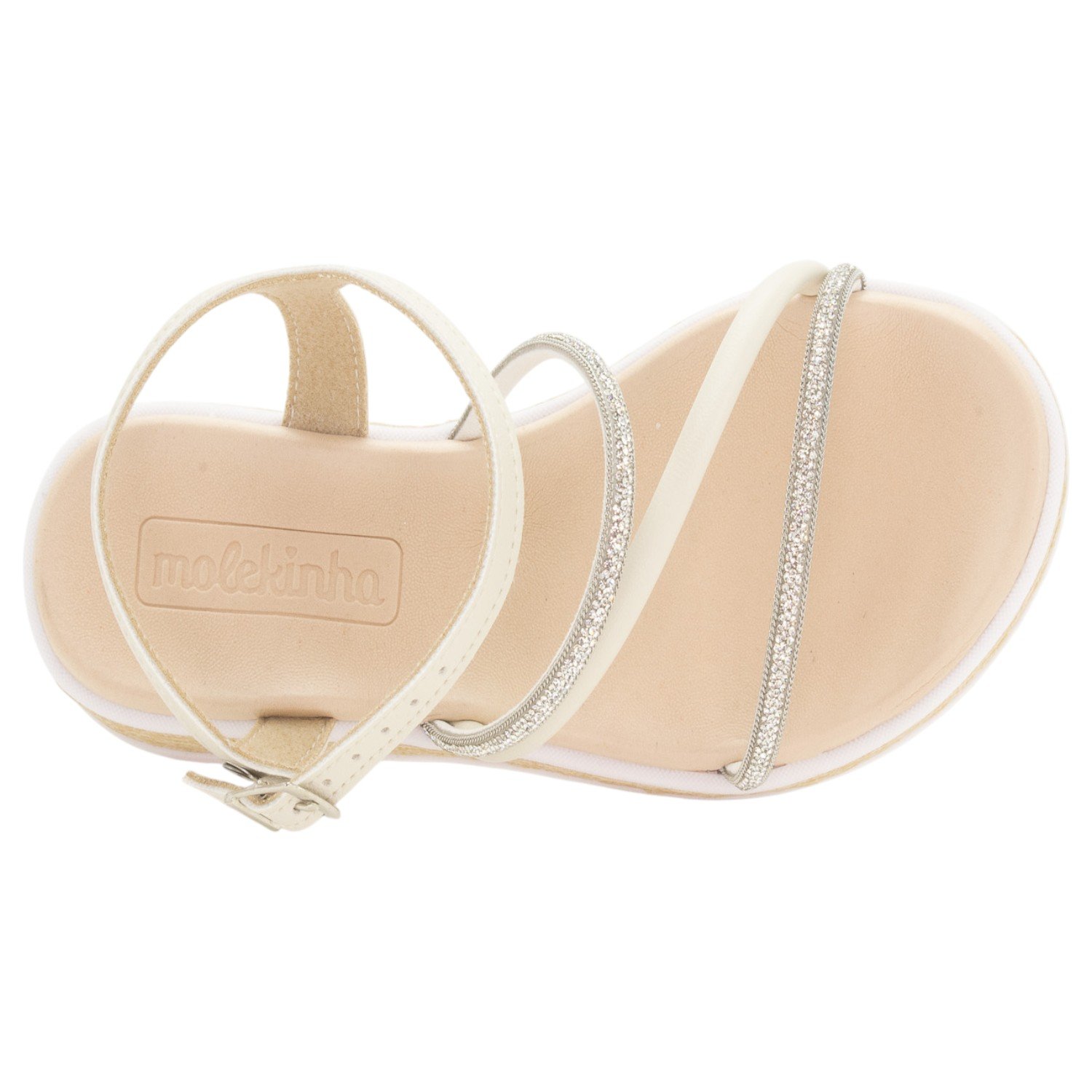 Sandália Infantil Menina Molekinha 2361.205 - Off White Branco 5