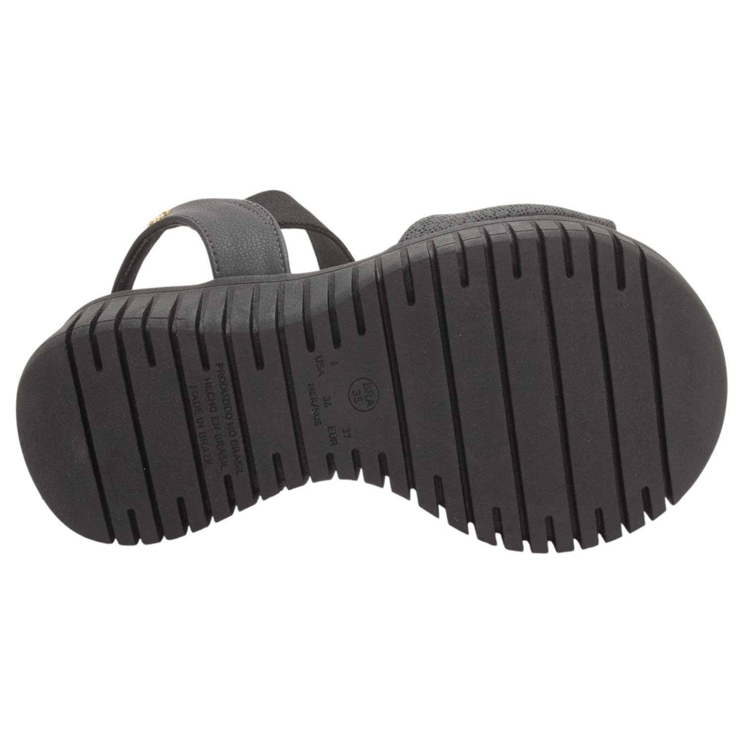 Sandália Feminina Softli 10027.10140 - Preto Preto 4