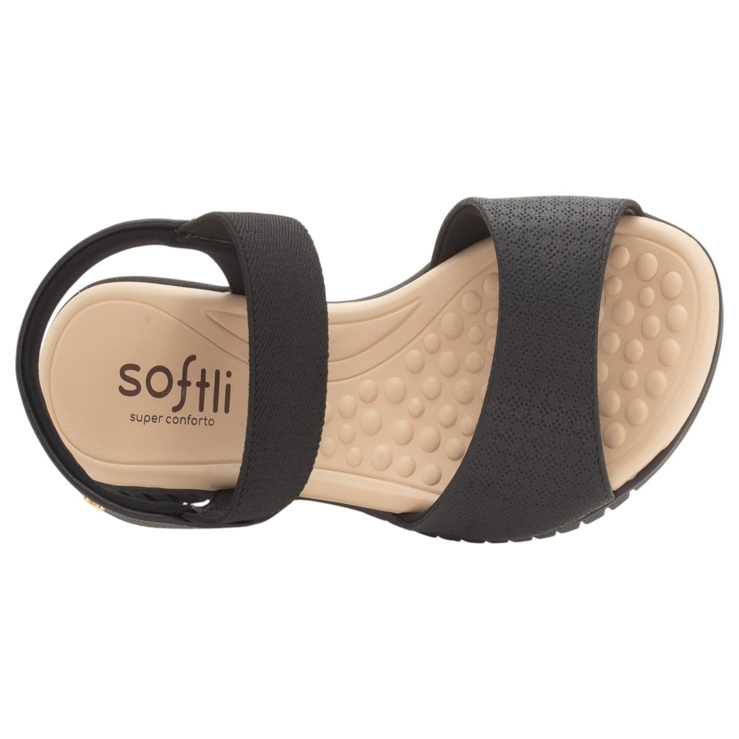 Sandália Feminina Softli 10027.10140 - Preto Preto 5