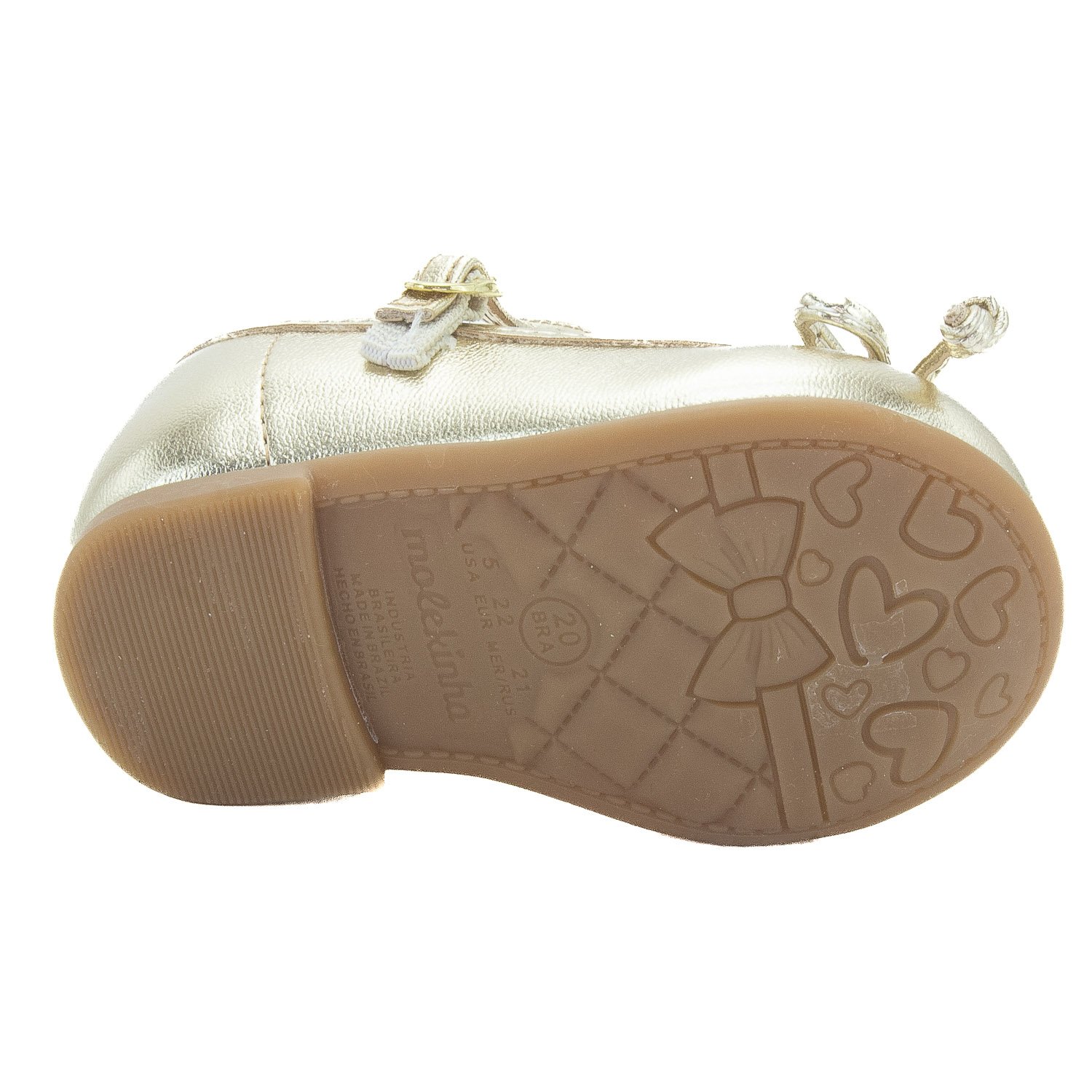 Sapatilha Infantil Menina Molekinha 2106.1065 - Dourado Dourado 4