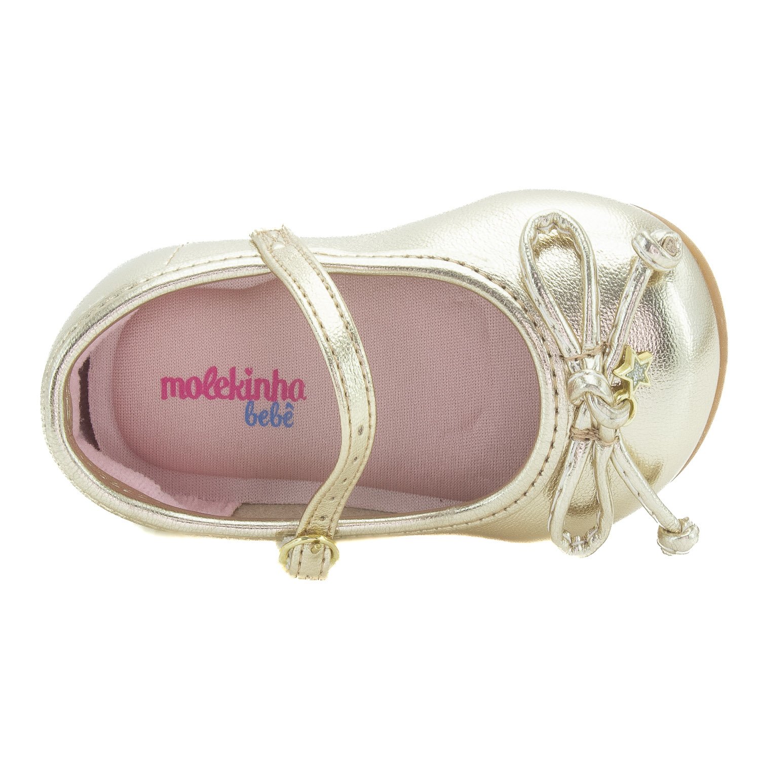 Sapatilha Infantil Menina Molekinha 2106.1065 - Dourado Dourado 5