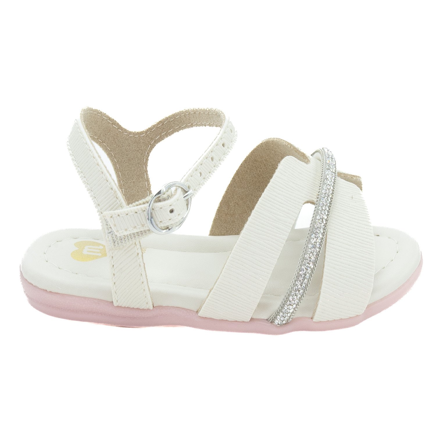 Sandália Infantil Menina Molekinha 2114.285 - Off White