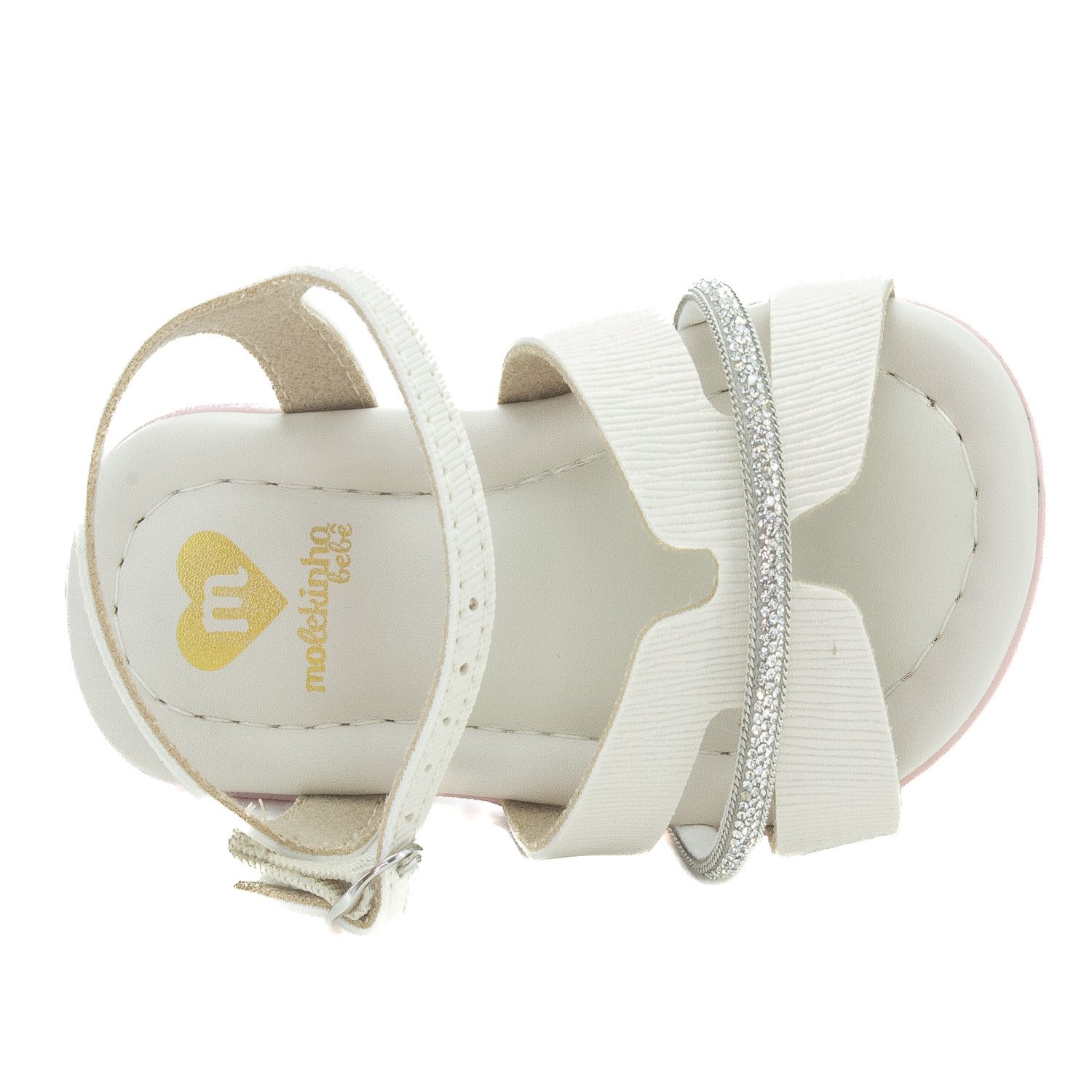 Sandália Infantil Menina Molekinha 2114.285 - Off White Branco 5