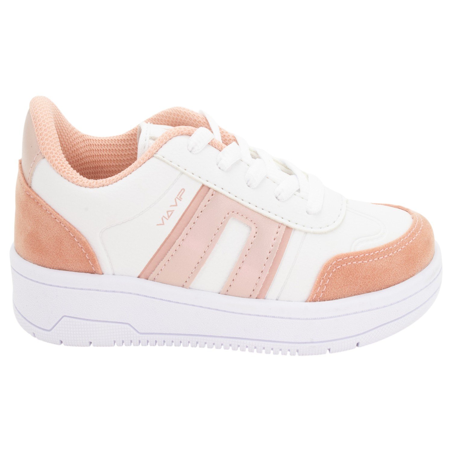 Tênis Infantil Menina Via Vip VV4515 - Branco