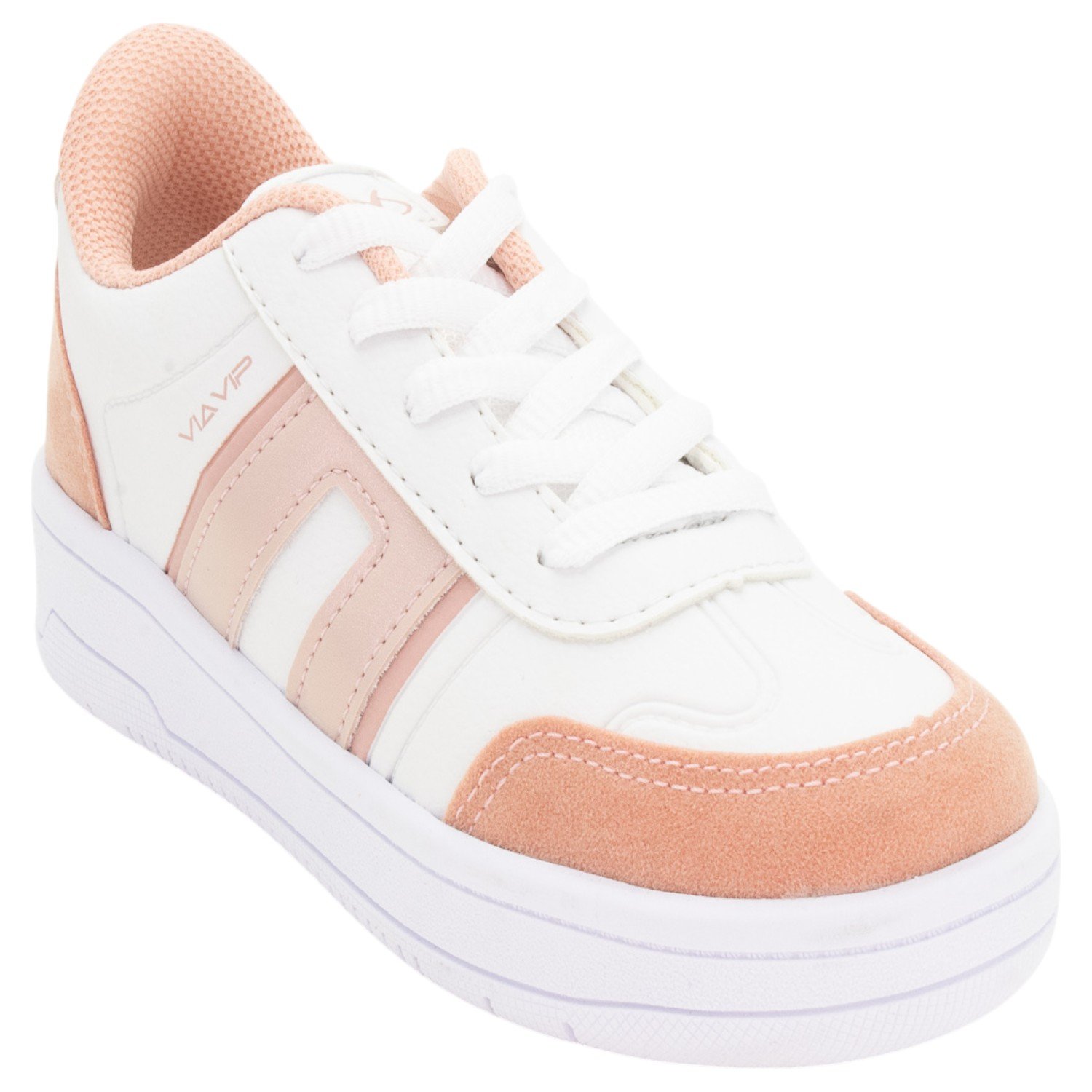 Tênis Infantil Menina Via Vip VV4515 - Branco Branco 2