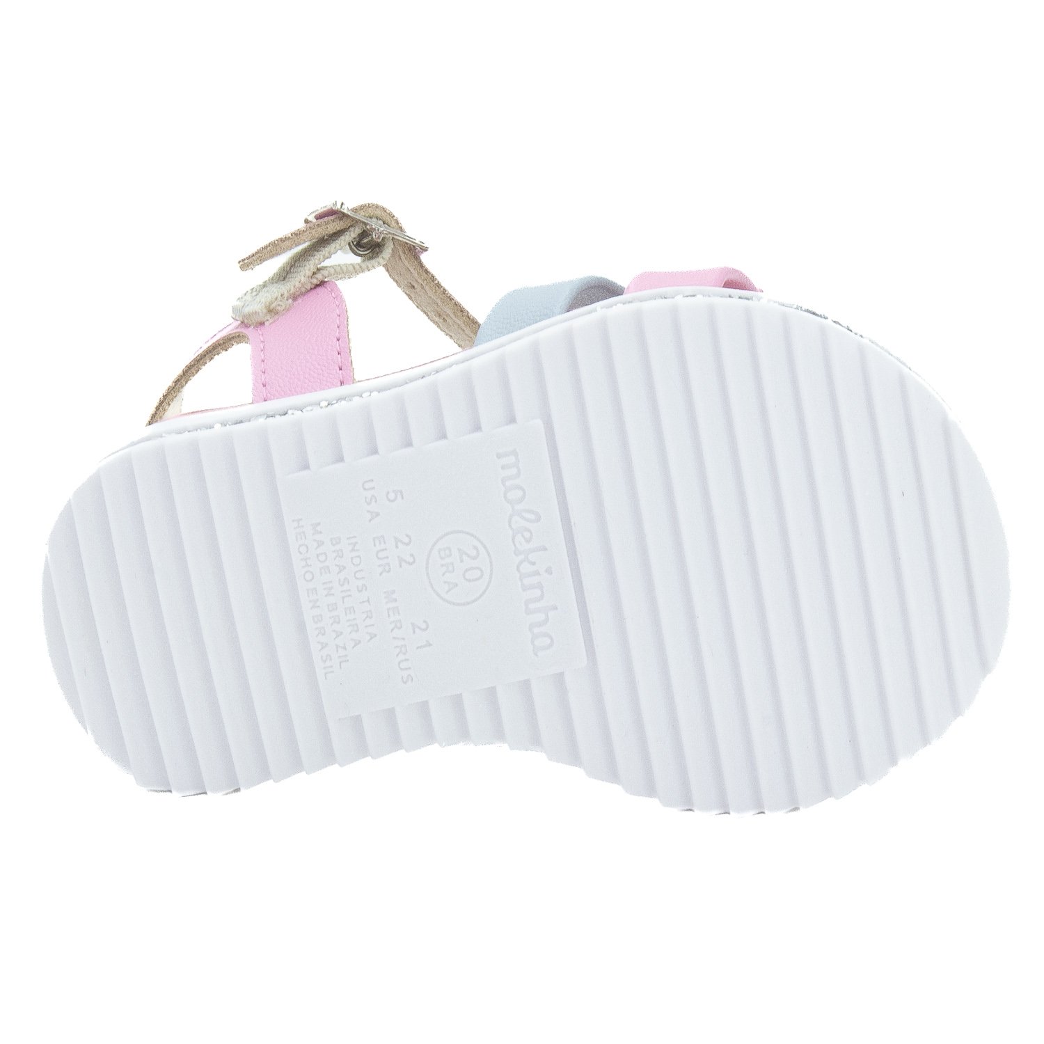 Sandália Infantil Menina Molekinha 2724.124 - Rosa Rosa 4