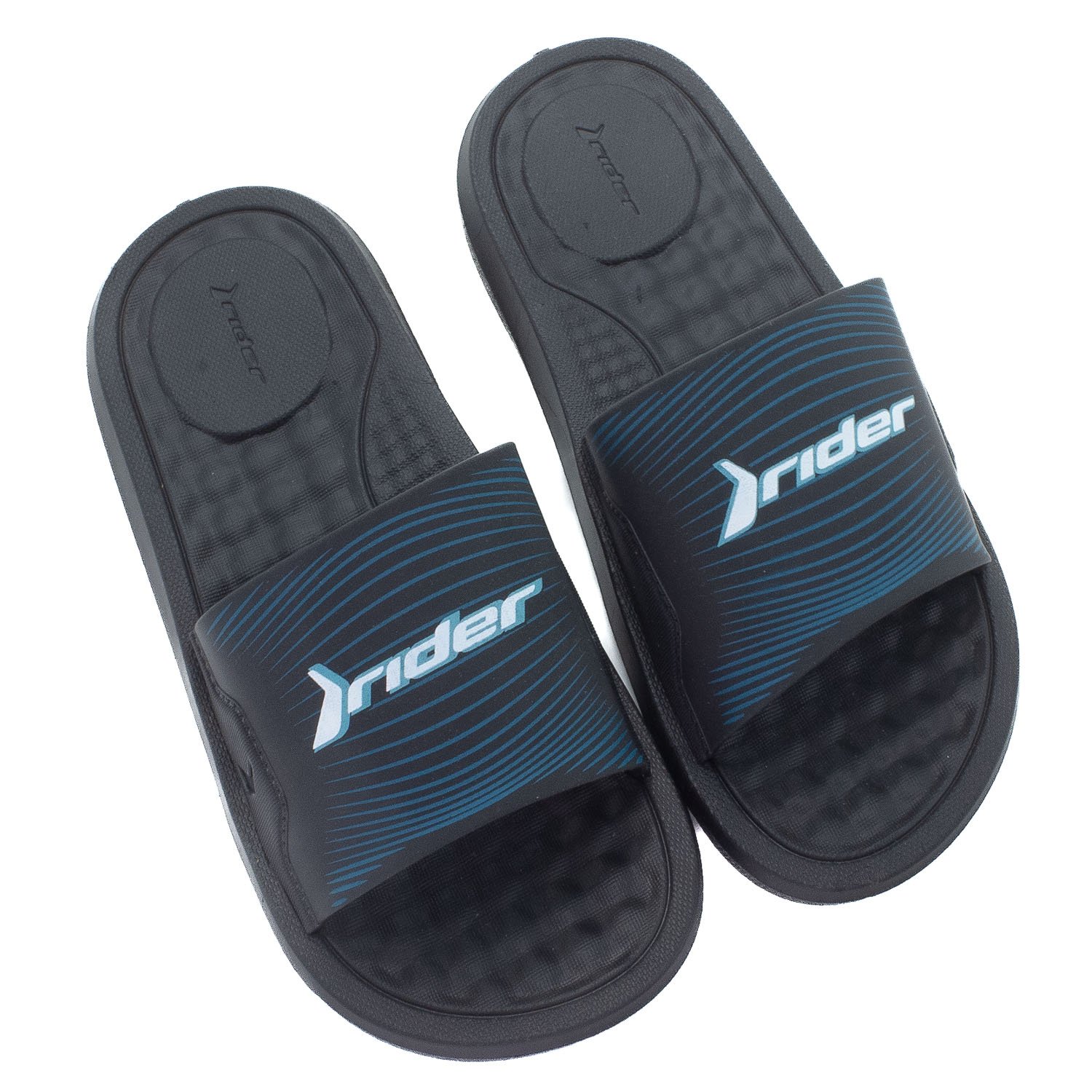 Chinelo Infantil Menino Rider Step Slide - Preto
