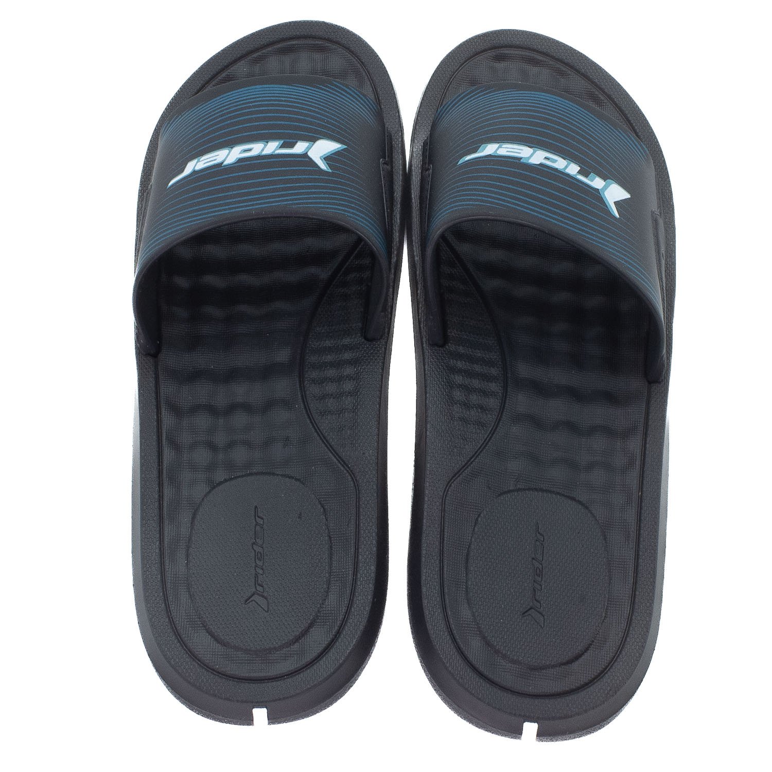 Chinelo Infantil Menino Rider Step Slide - Preto Preto 3