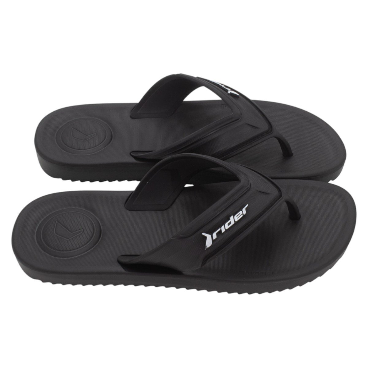 Chinelo Masculino Rider Trace - Preto Preto 2