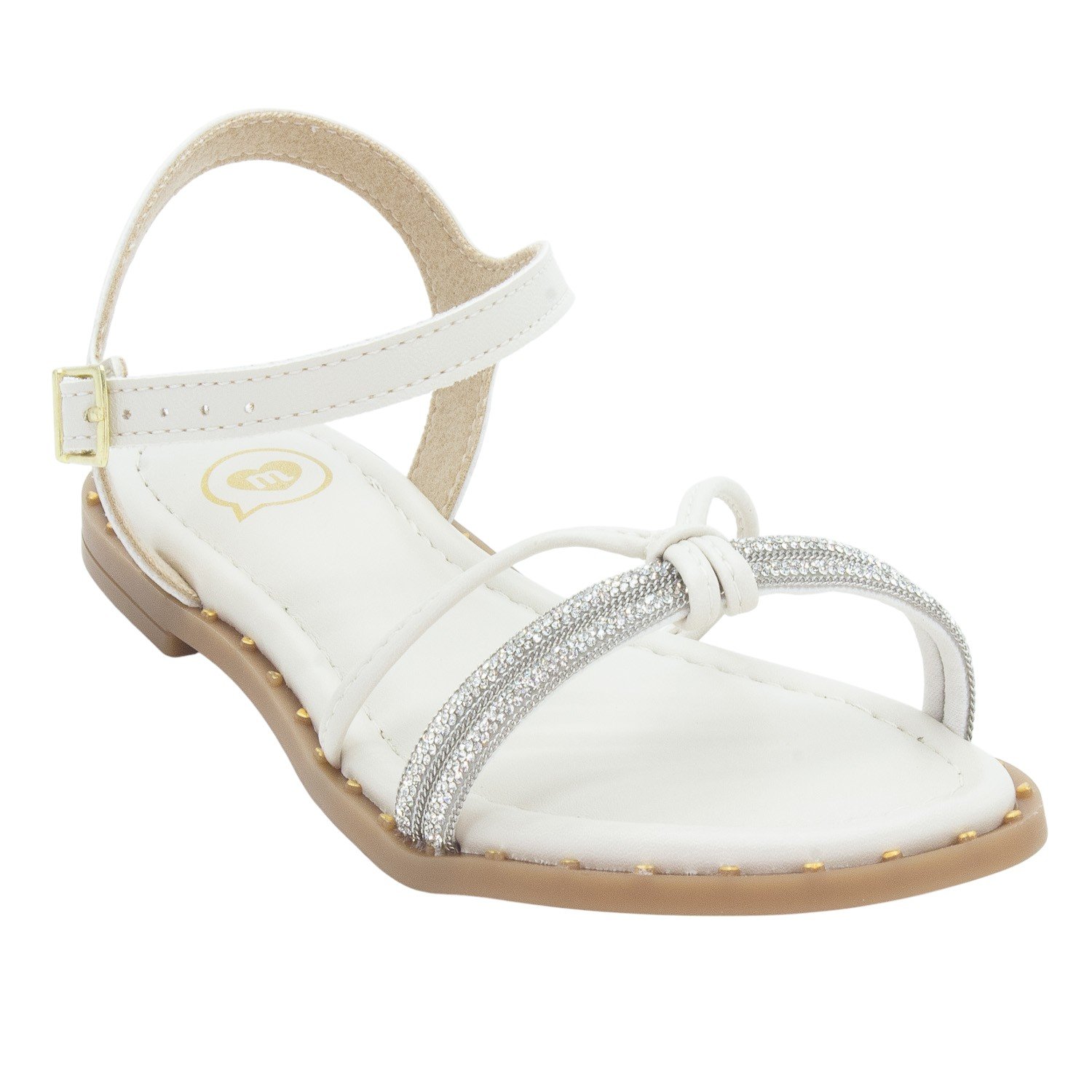 Sandália Infantil Menina Molekinha 2342.109 - Branco Branco 2