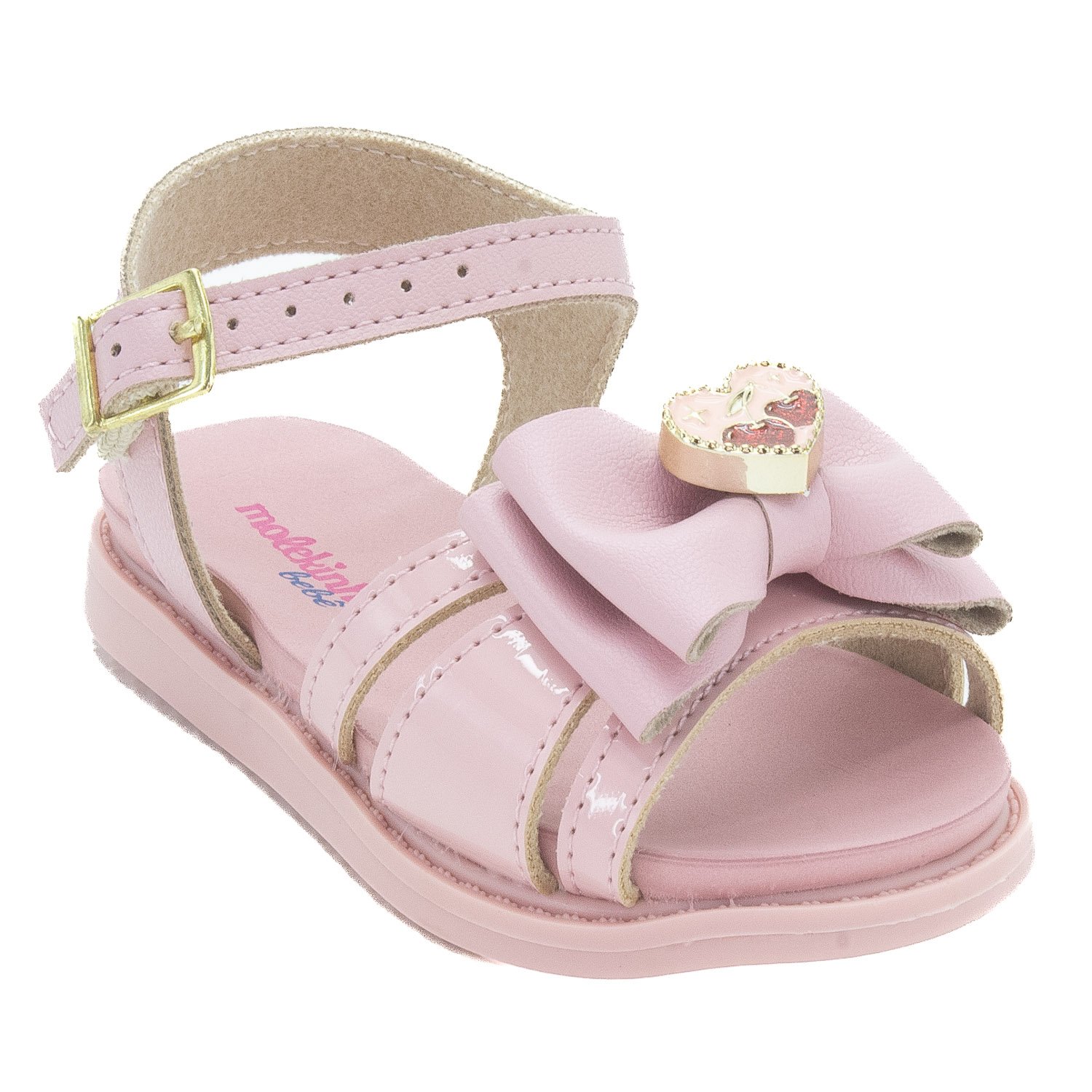 Sandália Infantil Menina Molekinha 2714.237 - Rosa Rosa 2