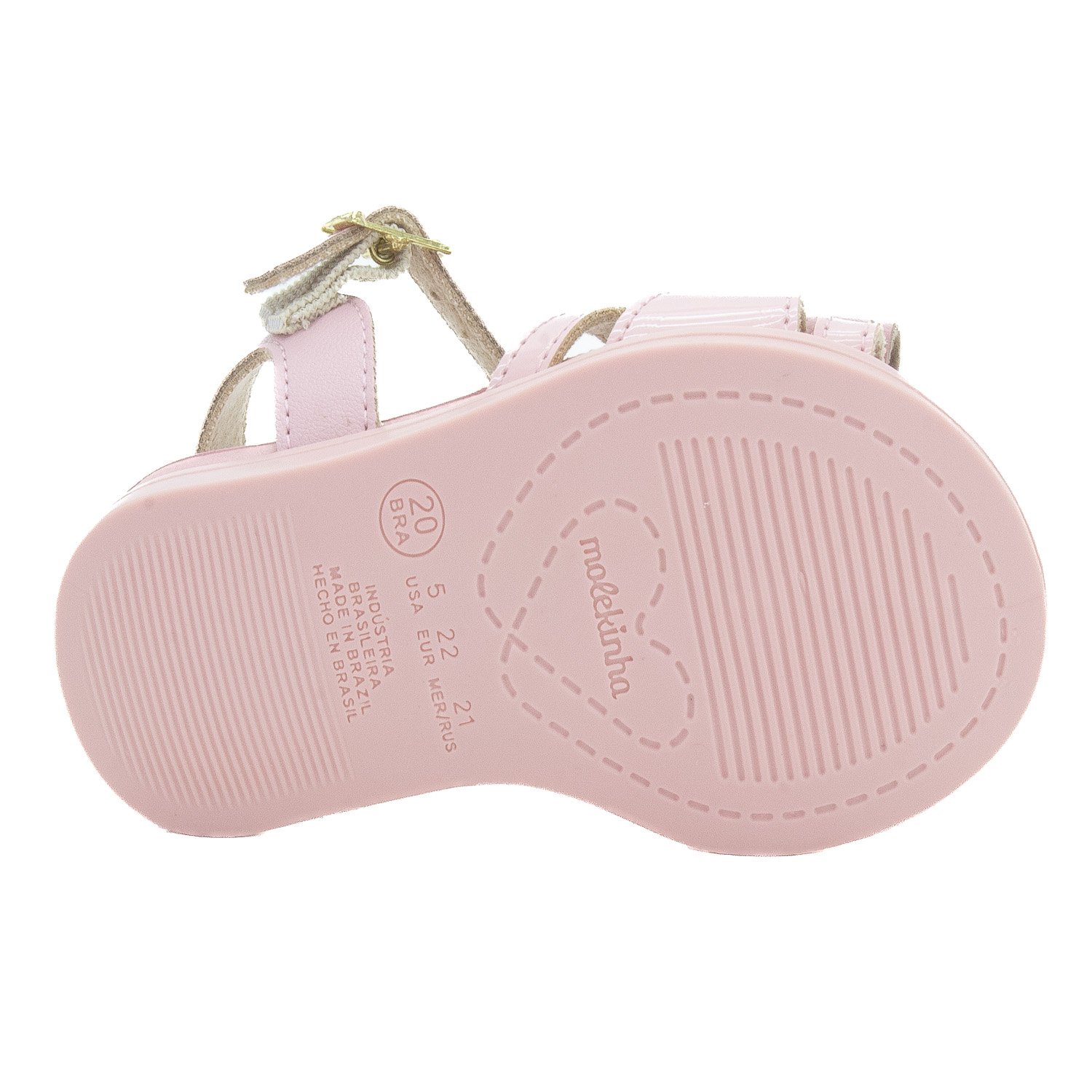 Sandália Infantil Menina Molekinha 2714.237 - Rosa Rosa 4