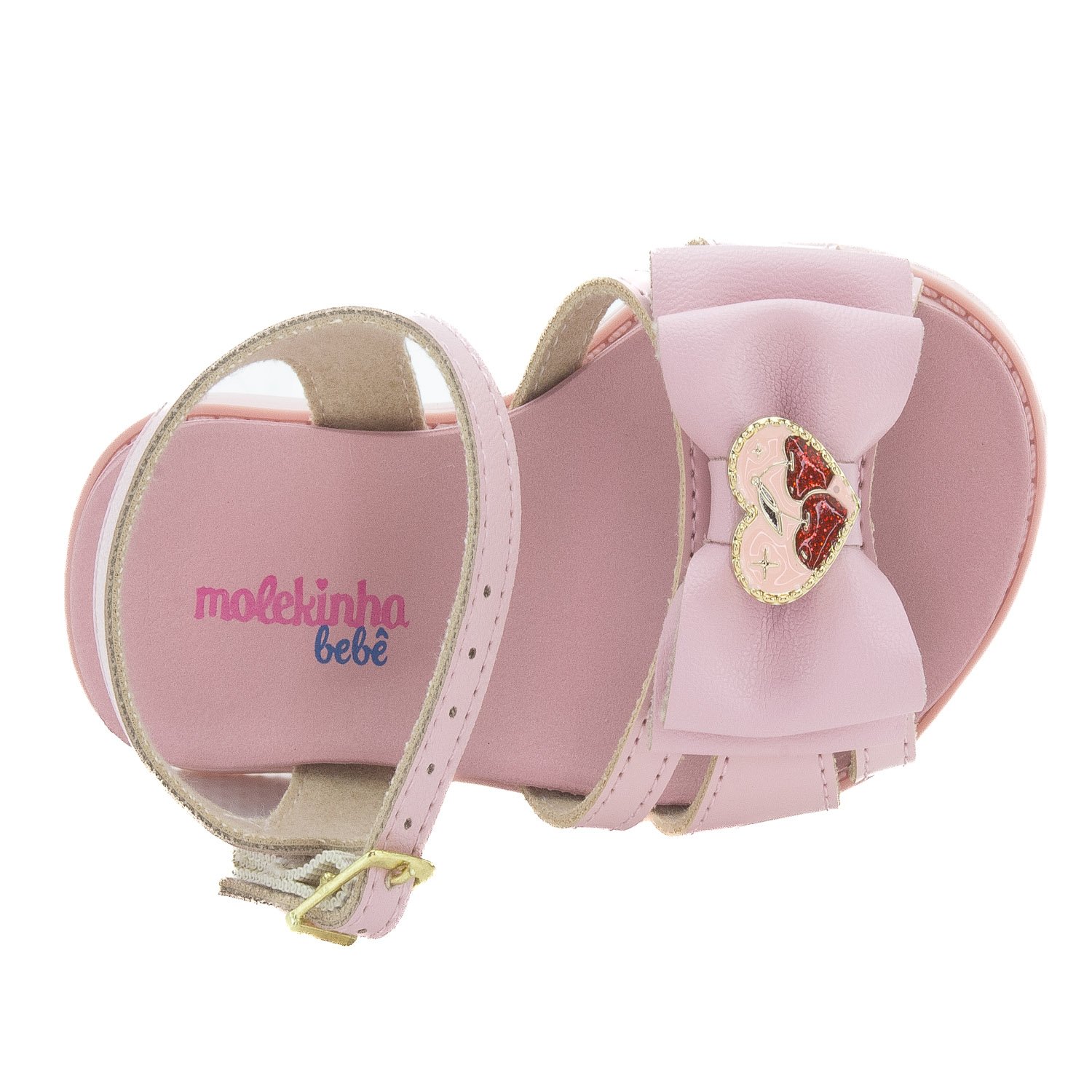 Sandália Infantil Menina Molekinha 2714.237 - Rosa Rosa 5