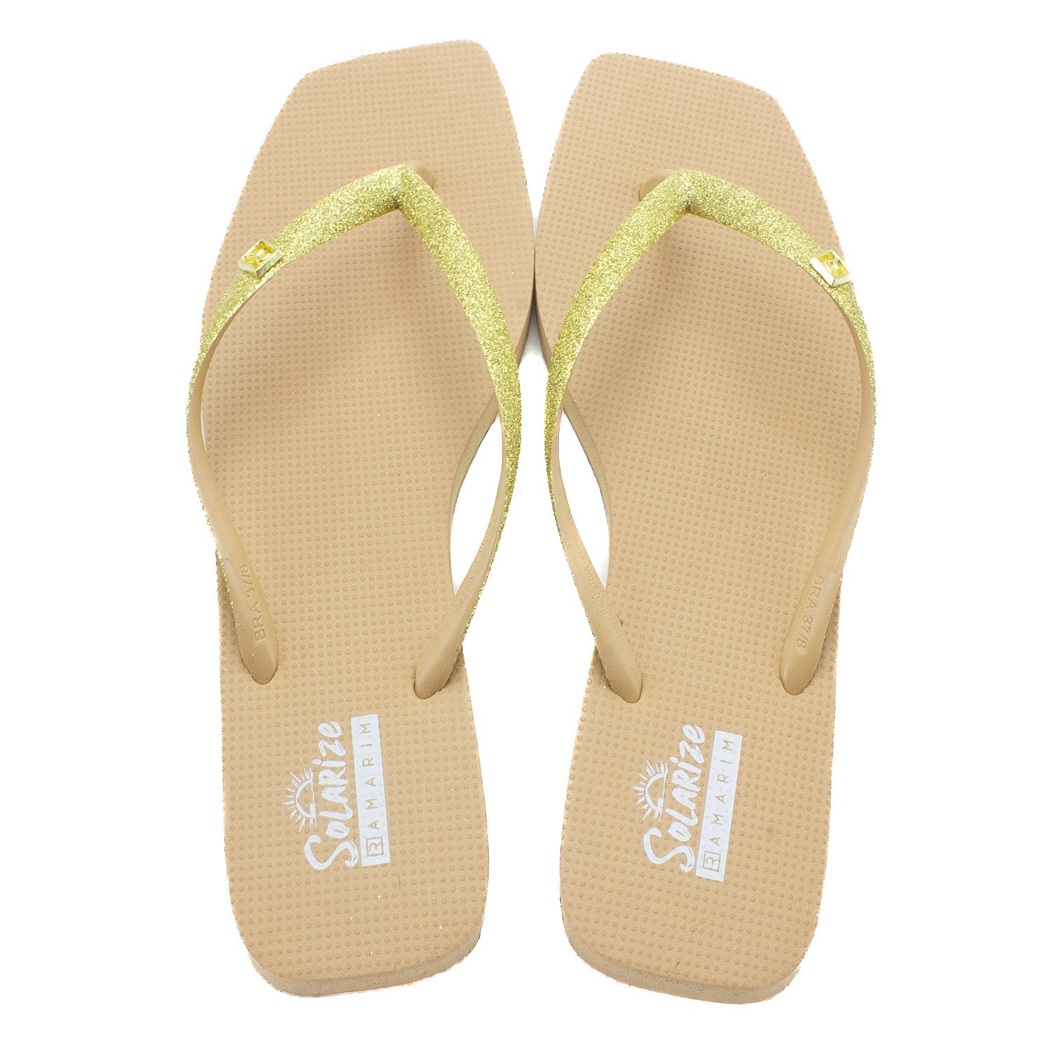 Chinelo Feminino Ramarim 25-1233 - Nude Dourado 3