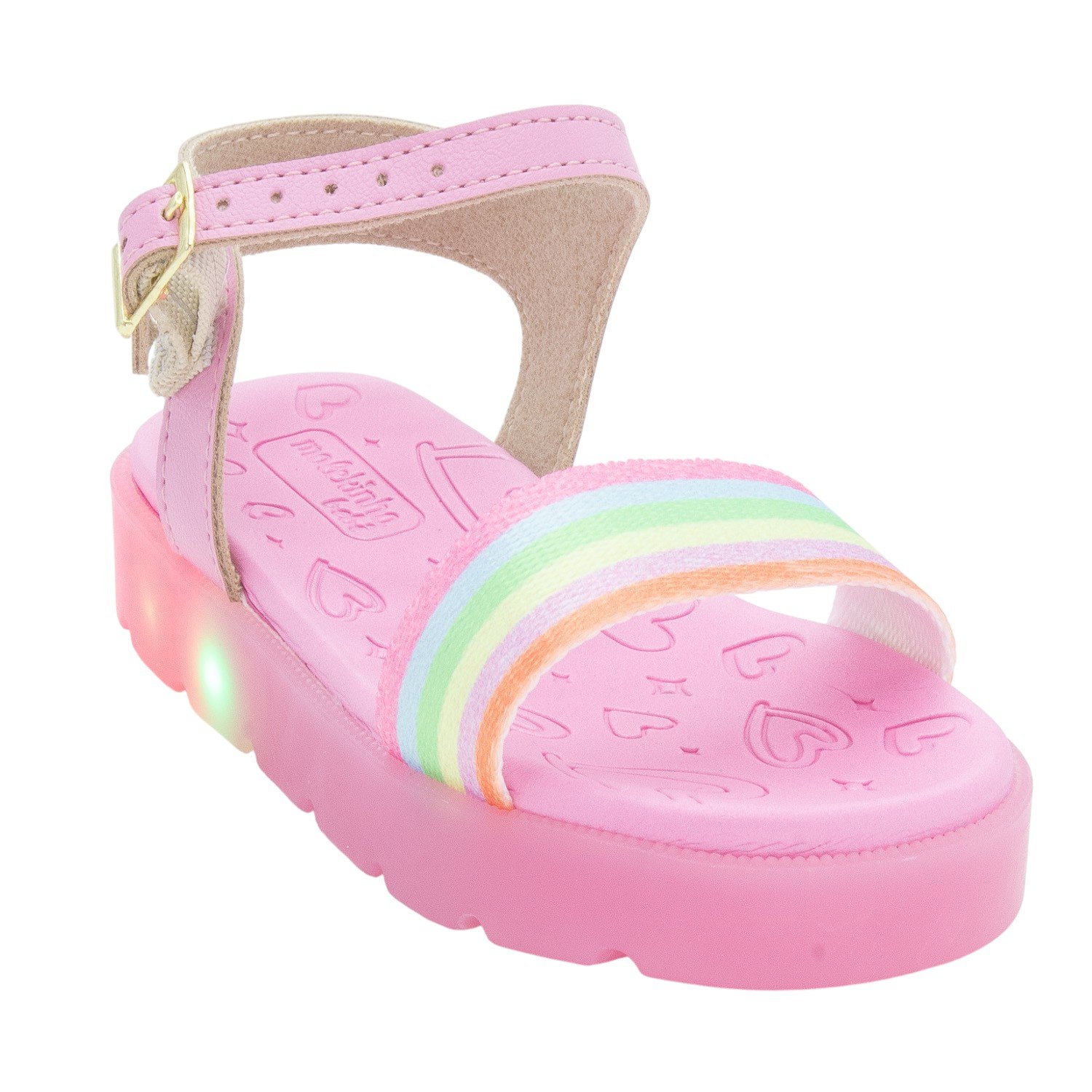 Sandália Infantil Menina Molekinha 2741.201 - Rosa Rosa 2