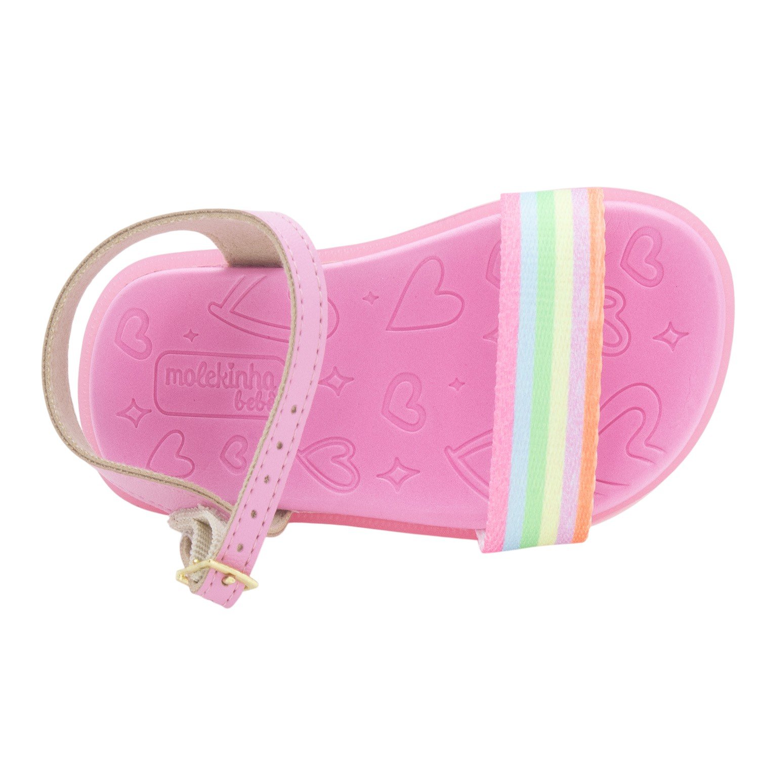 Sandália Infantil Menina Molekinha 2741.201 - Rosa Rosa 5