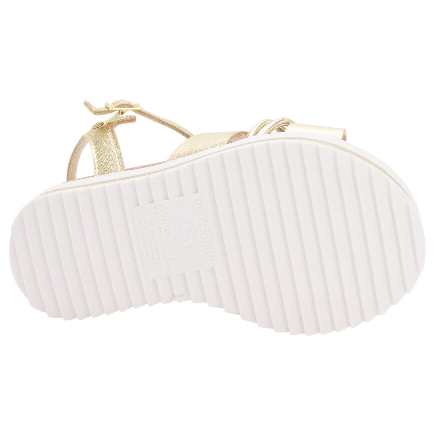Sandália Infantil Menina Molekinha 2305.1574 - Dourado Dourado 4