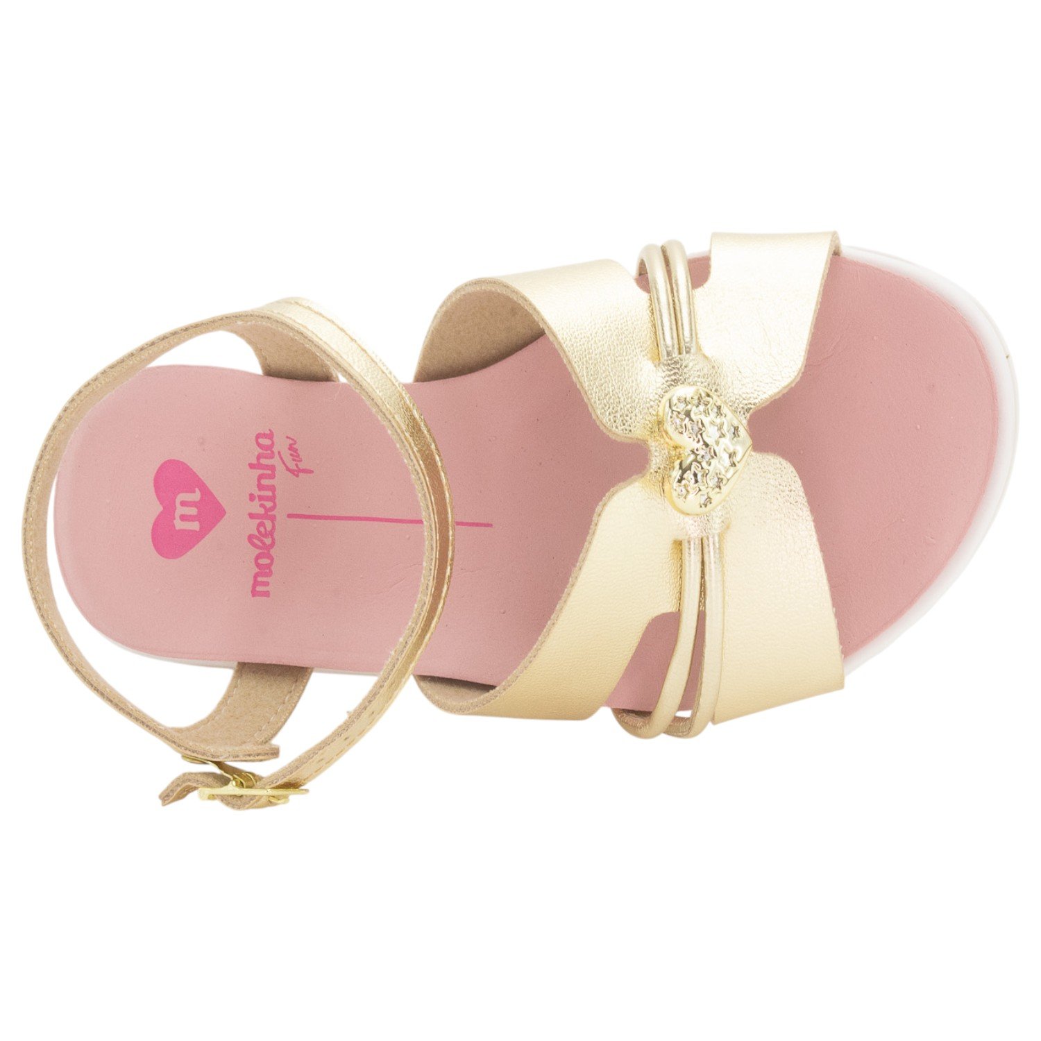 Sandália Infantil Menina Molekinha 2305.1574 - Dourado Dourado 5
