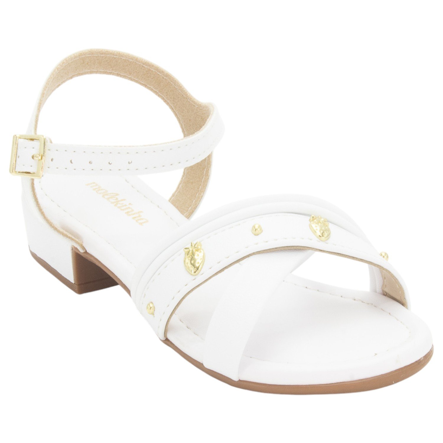 Sandália Infantil Menina Molekinha 2318.149 - Branco Branco 2