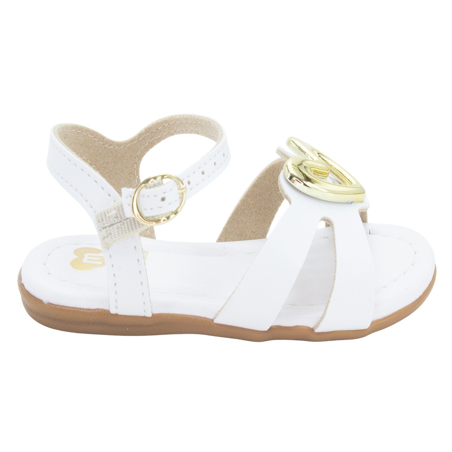 Sandália Infantil Menina Molekinha 2114.287 - Branco