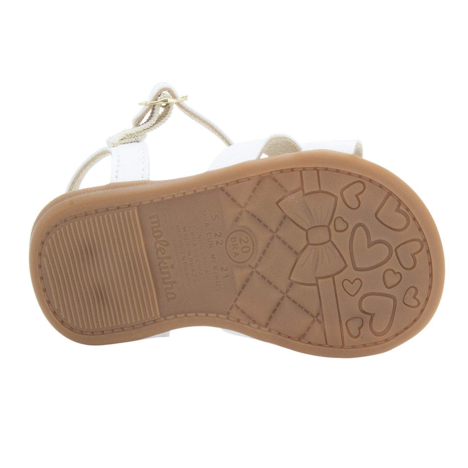 Sandália Infantil Menina Molekinha 2114.287 - Branco Branco 4