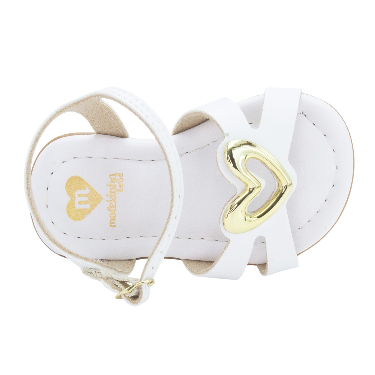 Sandália Infantil Menina Molekinha 2114.287 - Branco Branco 5
