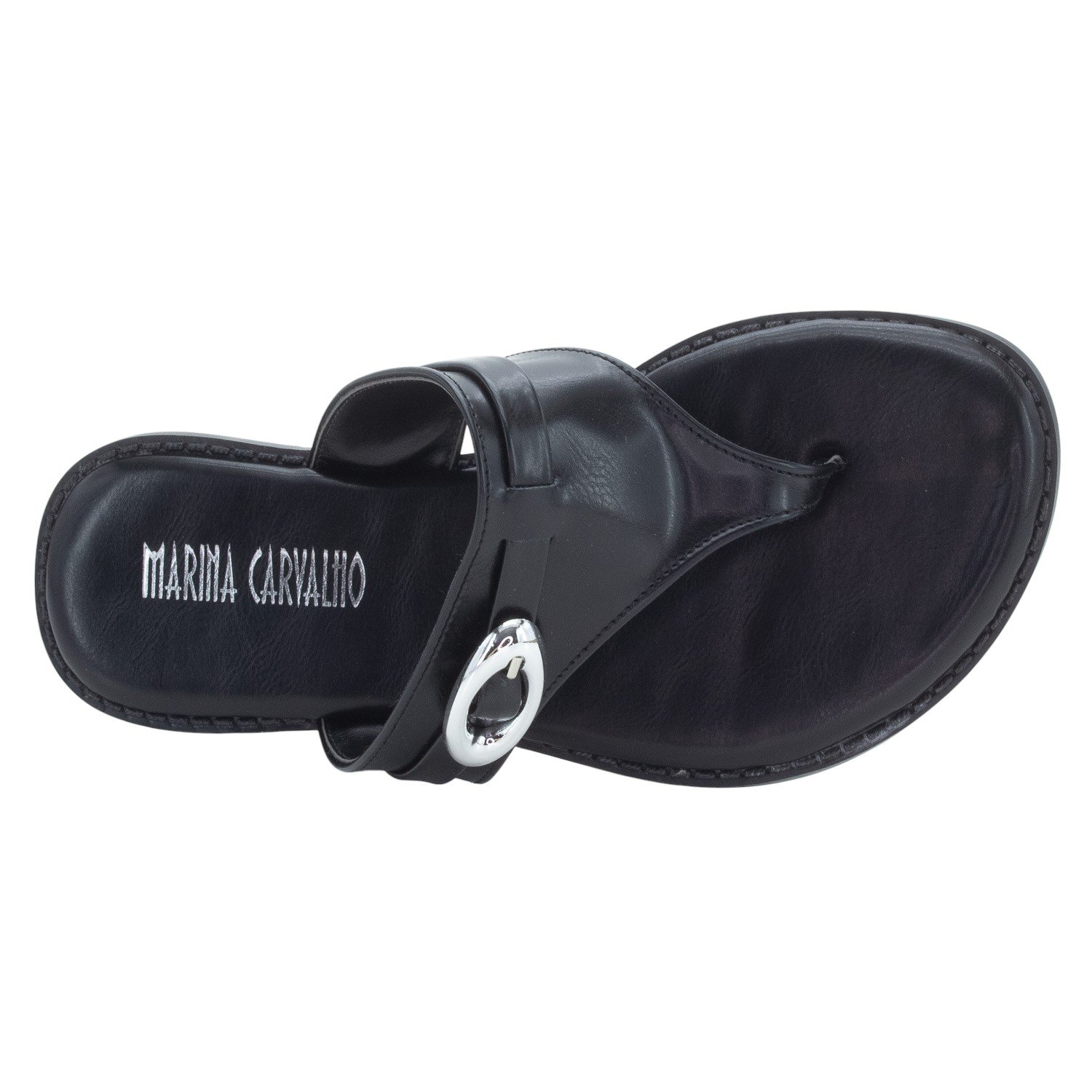 Rasteira Feminina Marina Carvalho 1733 - Preto Preto 5