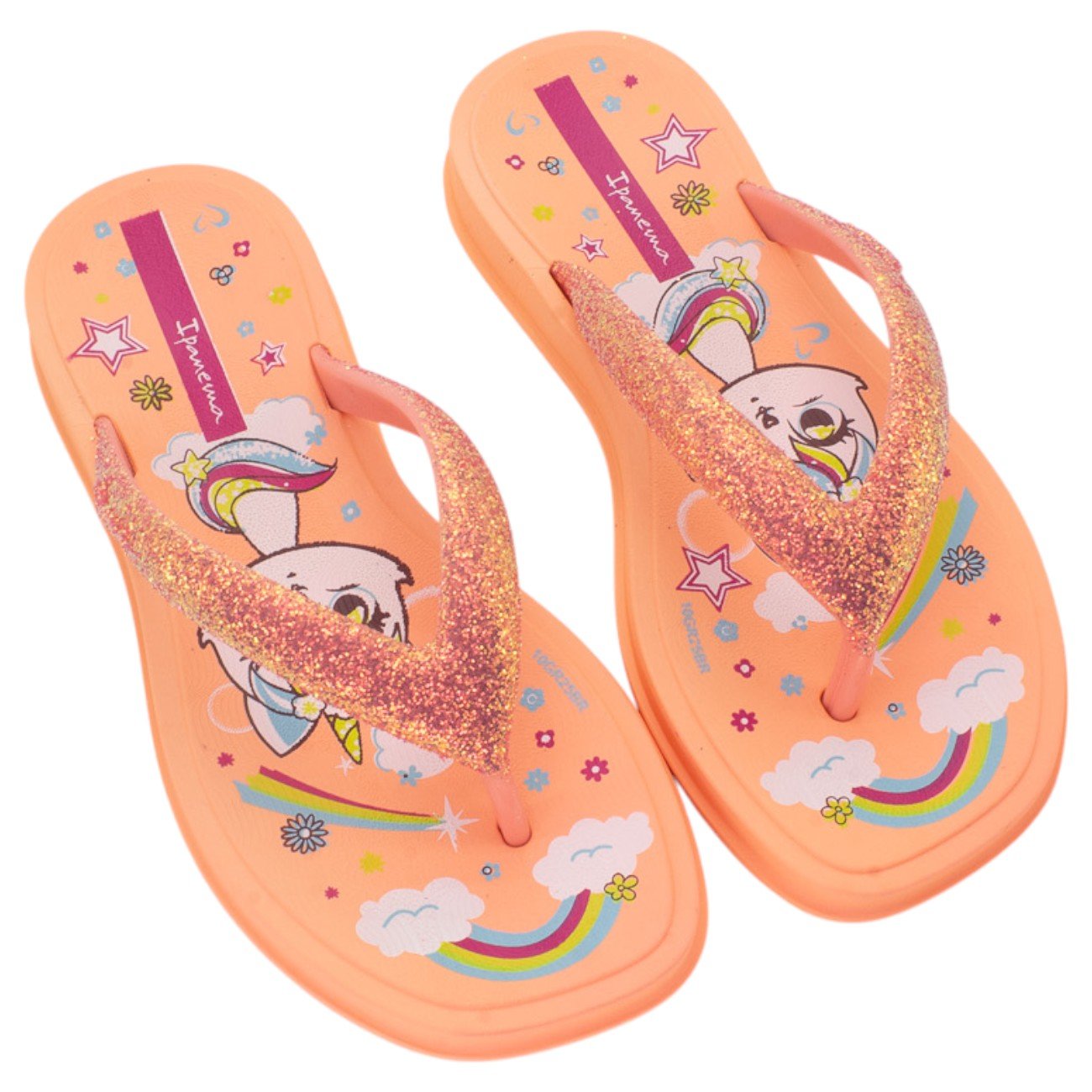 Chinelo Infantil Menina Ipanema Fluffy - Laranja