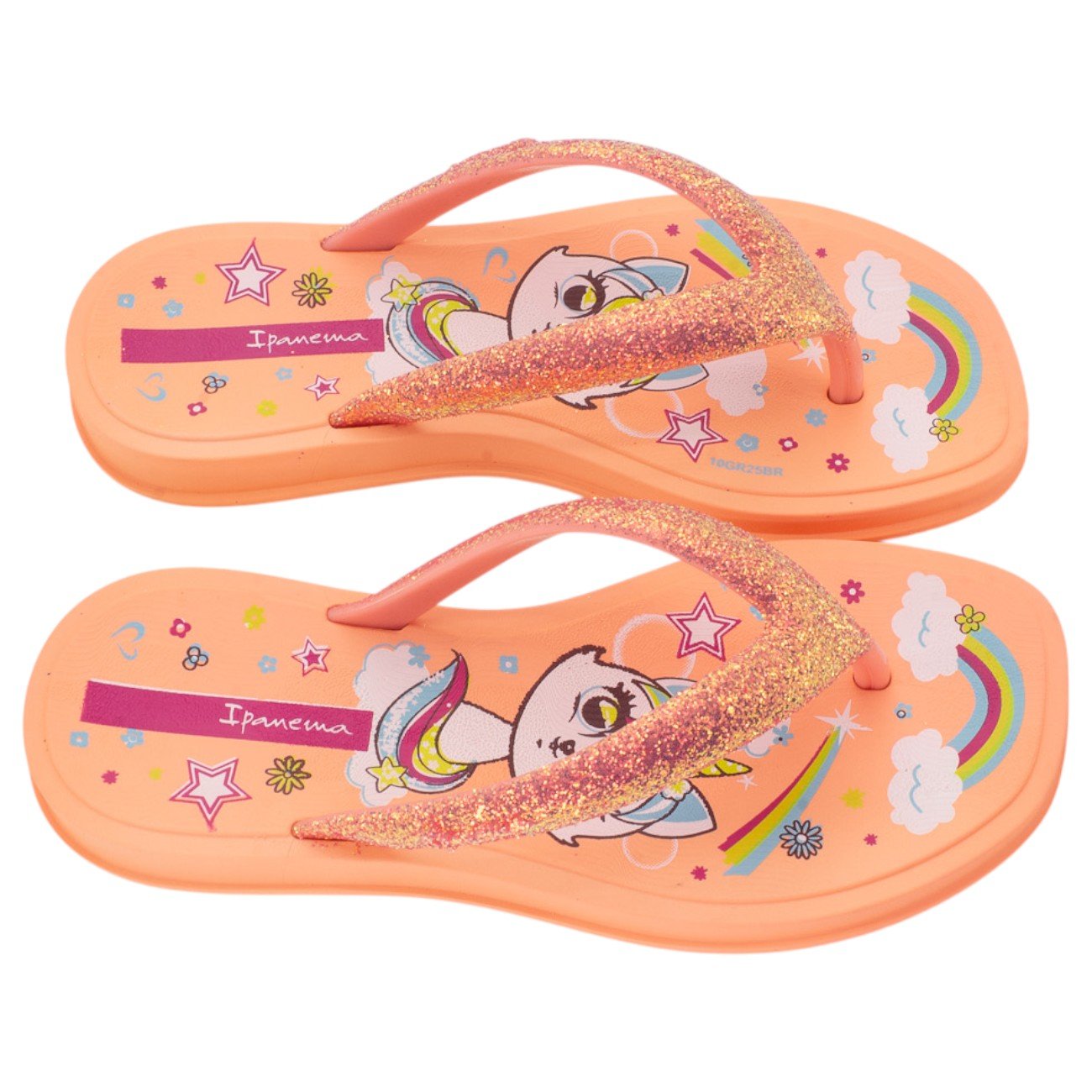 Chinelo Infantil Menina Ipanema Fluffy - Laranja Laranja 2