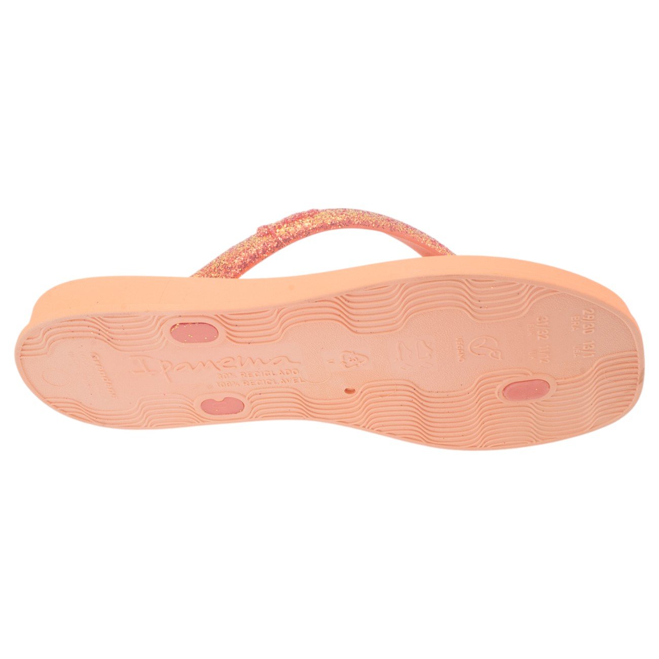 Chinelo Infantil Menina Ipanema Fluffy - Laranja Laranja 4