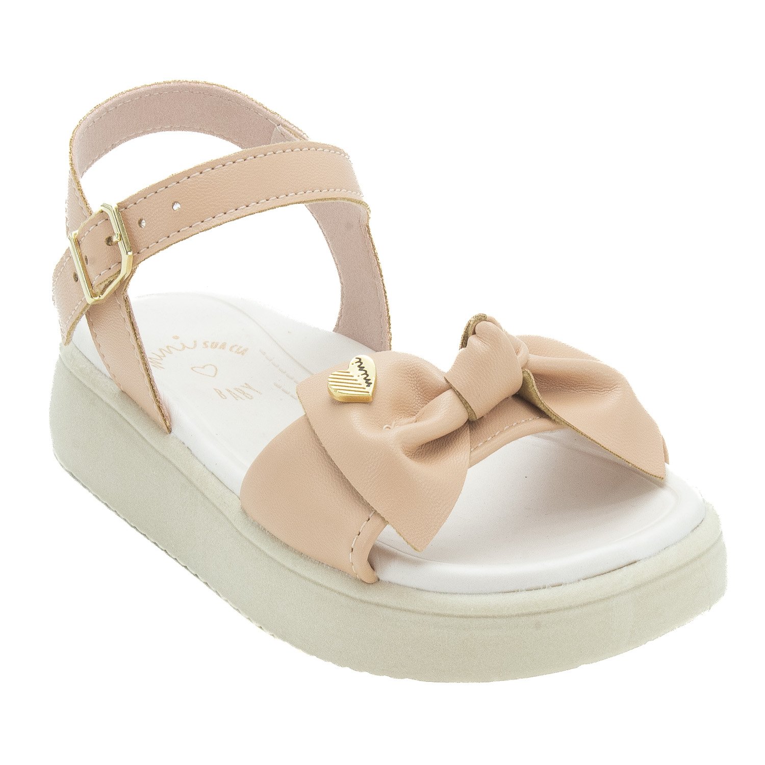 Sandália Infantil Menina Mini Sua Cia 7051.00719 - Nude Bege 2