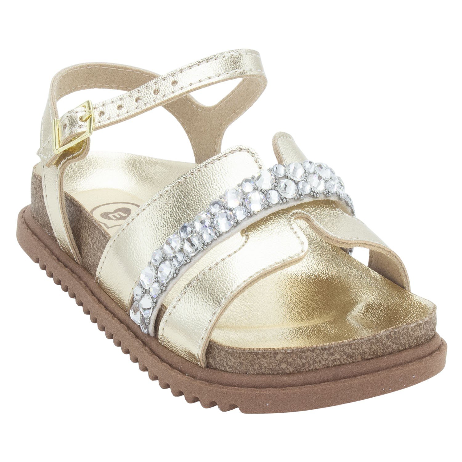 Sandália Infantil Menina Molekinha 2357.116 - Dourado Dourado 2