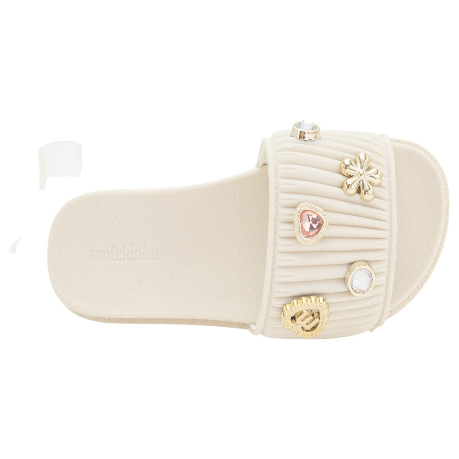 Chinelo Infantil Menina Molekinha 2341.133 - Branco Branco 5