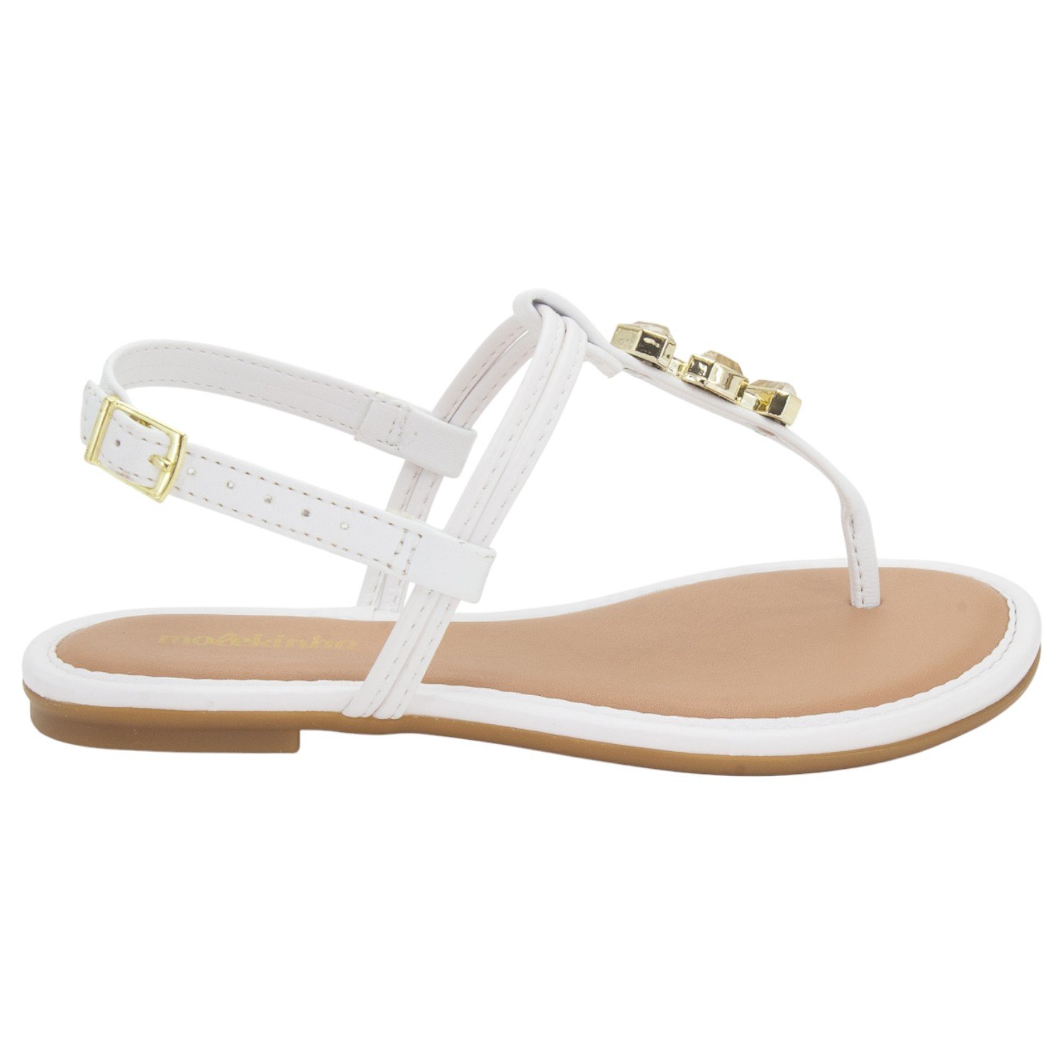 Sandália Infantil Menina Molekinha 2157.1208 - Branco