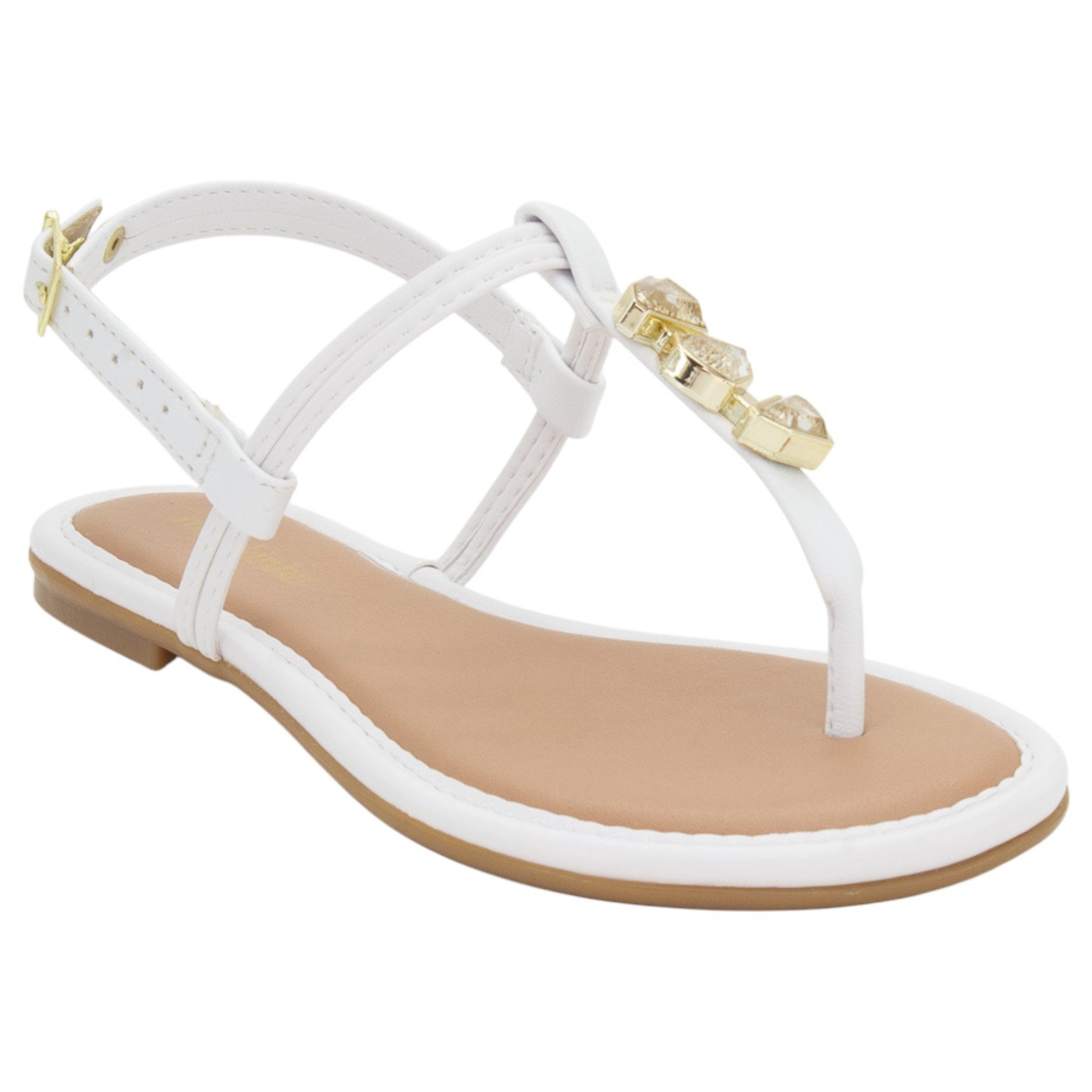 Sandália Infantil Menina Molekinha 2157.1208 - Branco Branco 2