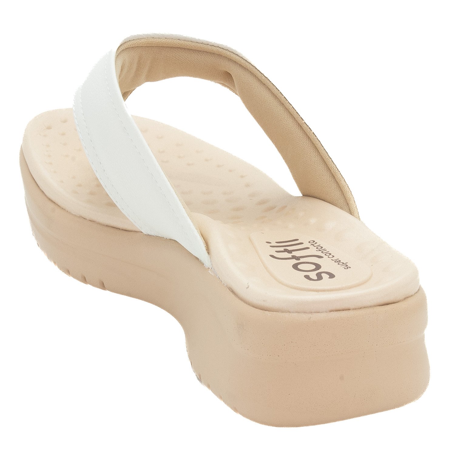 Tamanco Feminino Softli 10009.10040 - Off White Branco 3