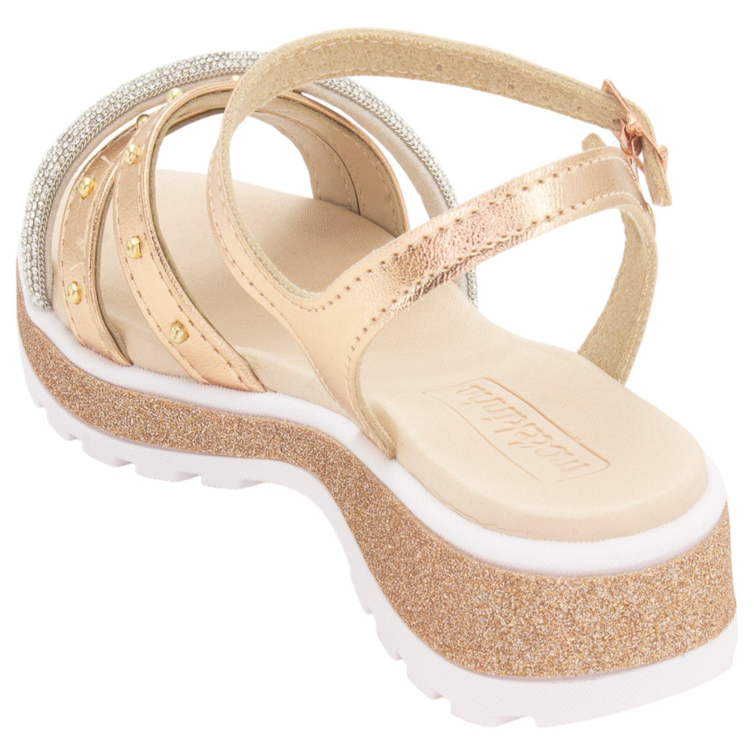 Sandália Infantil Menina Molekinha 2361.208 - Ouro Rosado Dourado 3