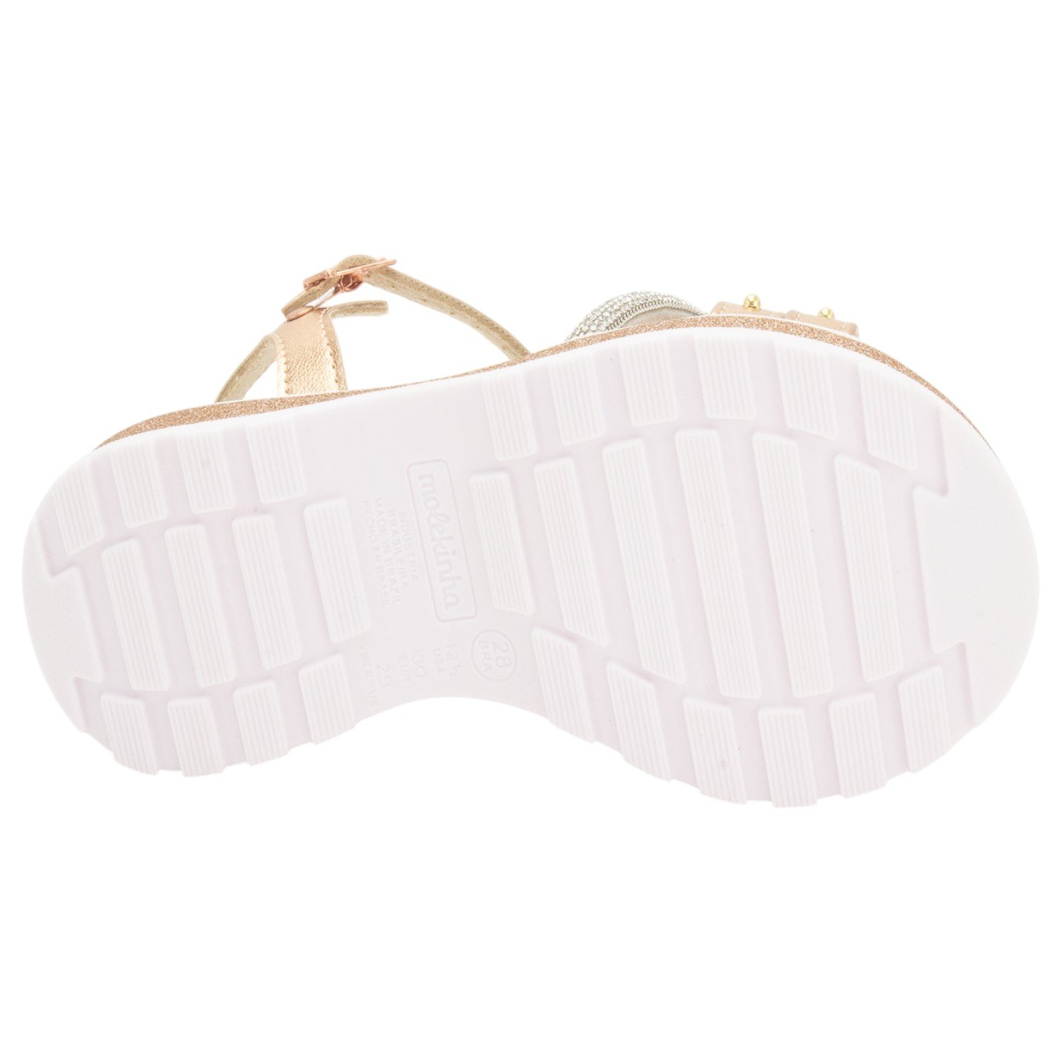 Sandália Infantil Menina Molekinha 2361.208 - Ouro Rosado Dourado 4