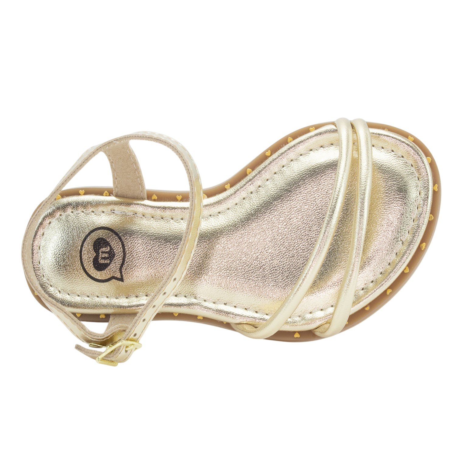 Sandália Infantil Menina Molekinha 2342.107 - Dourado Dourado 5