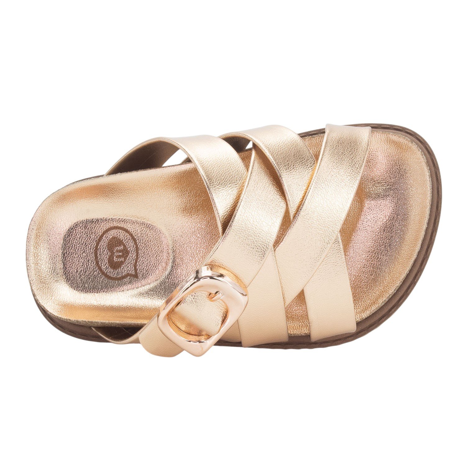 Chinelo Infantil Menina Molekinha 2357.114 - Ouro Rosado Rose Gold 5