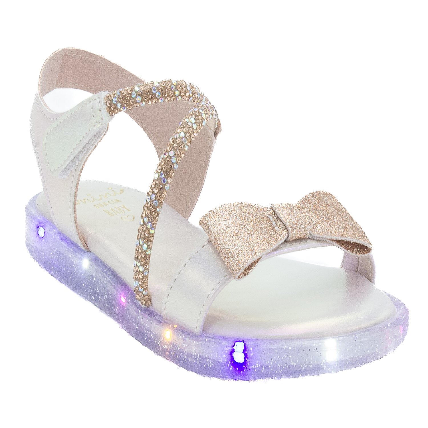 Sandália Infantil Menina Mini Sua Cia 7060.00712 - Rosa Branco 2