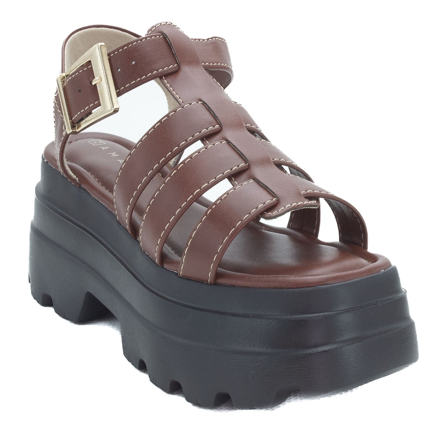 Sandália Feminina Ramarim 25-42203 - Marrom Marrom 2