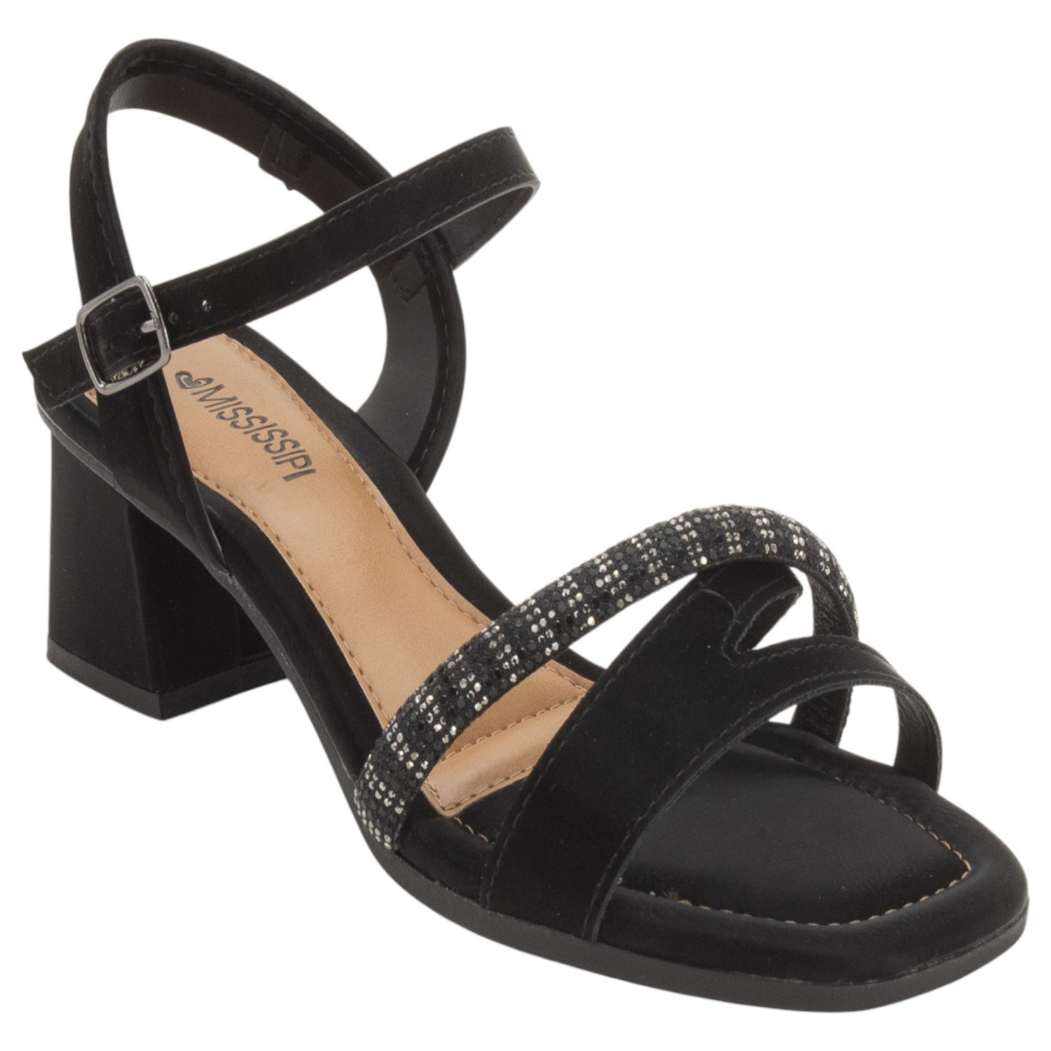 Sandália Feminina Mississipi MF862 - Preto Preto 2