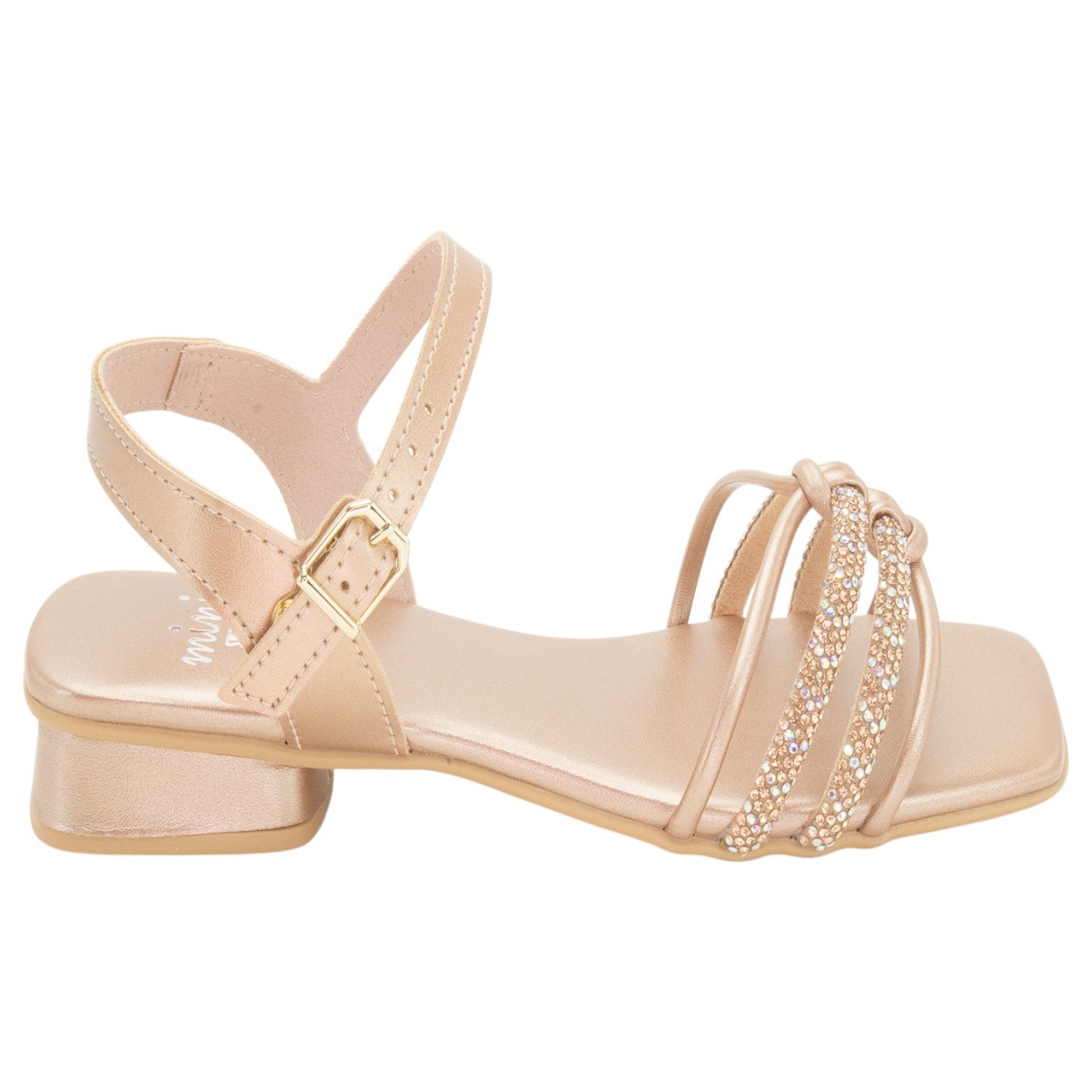 Sandália Infantil Menina Mini Sua Cia 9176.52102 - Cobre