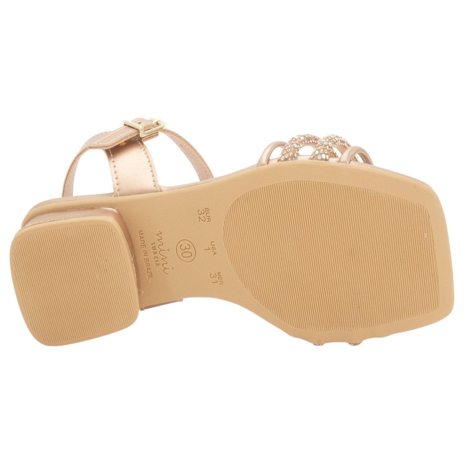 Sandália Infantil Menina Mini Sua Cia 9176.52102 - Cobre Champagne 4