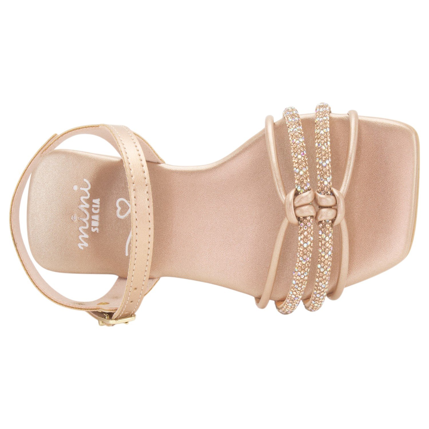 Sandália Infantil Menina Mini Sua Cia 9176.52102 - Cobre Champagne 5